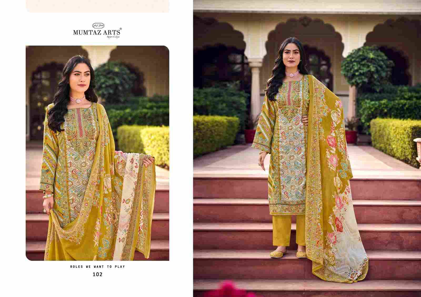Moksha By Mumtaz Arts 101 To 104 Series Designer Festive Suits Collection Beautiful Stylish Fancy Colorful Party Wear & Occasional Wear Pure Jam Satin Dresses At Wholesale Price