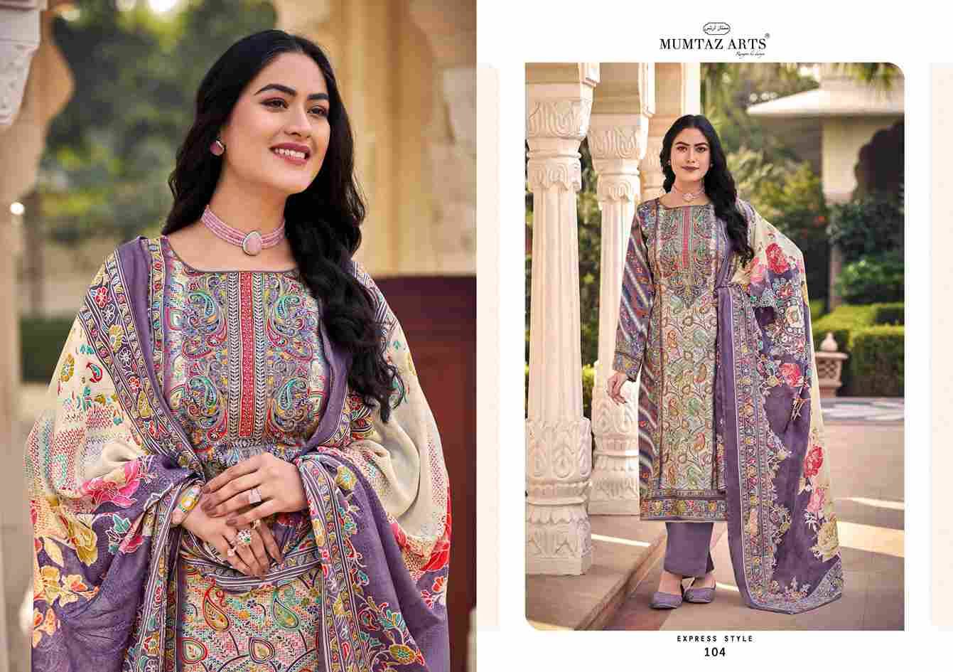 Moksha By Mumtaz Arts 101 To 104 Series Designer Festive Suits Collection Beautiful Stylish Fancy Colorful Party Wear & Occasional Wear Pure Jam Satin Dresses At Wholesale Price