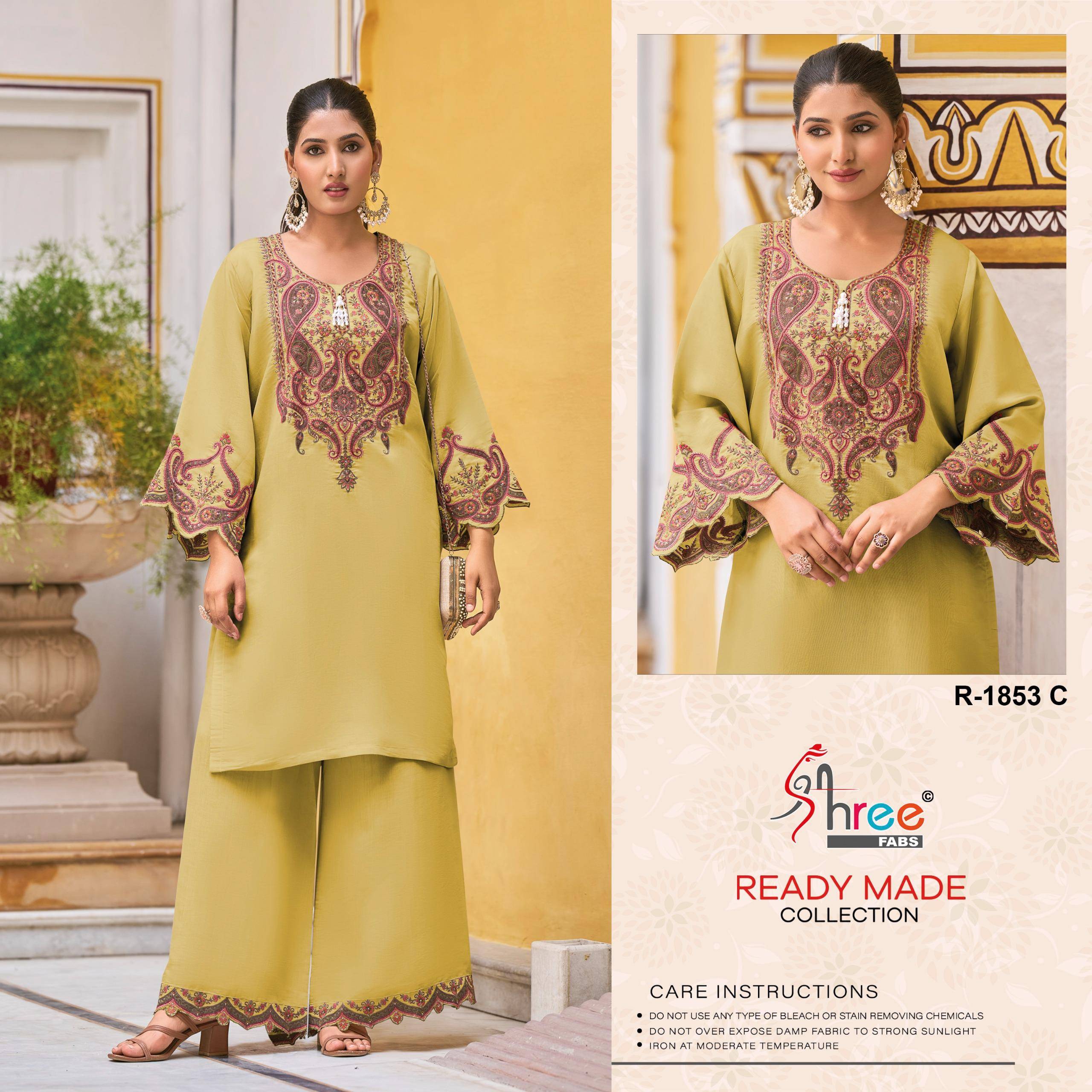 Shree Fabs Hit Design R-1853 Colours By Shree Fabs R-1876-A To R-1876-D Series Designer Pakistani Suits Collection Beautiful Stylish Fancy Colorful Party Wear & Occasional Wear Viscose Silk Satin Dresses At Wholesale Price
