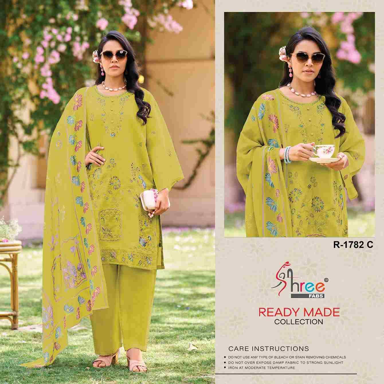 Shree Fabs Hit Design R-1782 Colours By Shree Fabs R-1782-A To R-1782-D Series Beautiful Pakistani Suits Stylish Fancy Colorful Party Wear & Occasional Wear Cambric Cotton Lawn Embroidered Dresses At Wholesale Price
