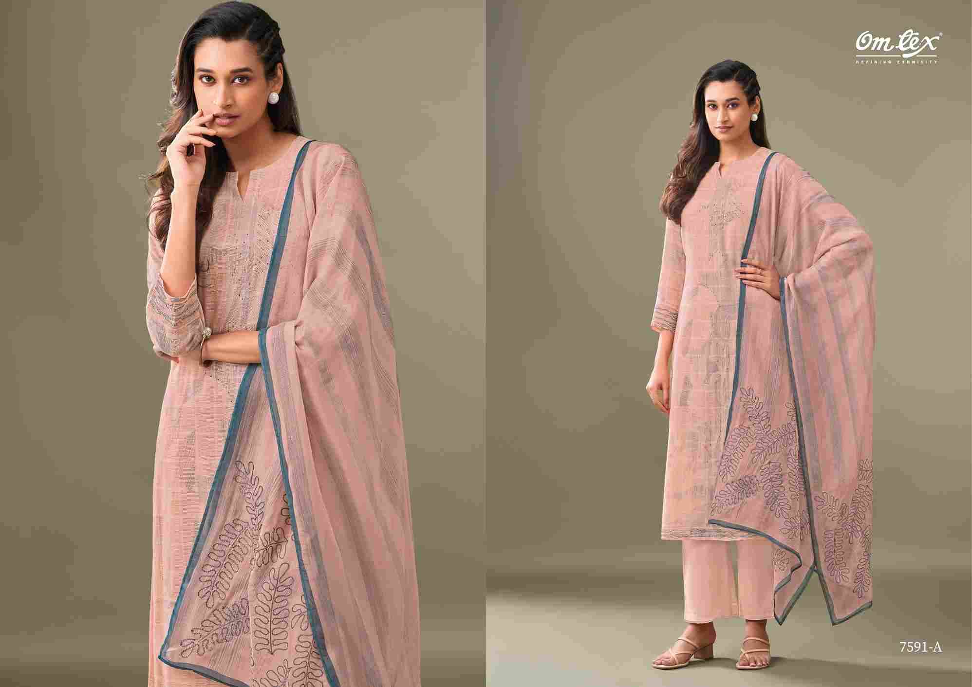 Styluxe By Om Tex 7591-A To 7591-C Series Beautiful Suits Stylish Fancy Colorful Party Wear & Ethnic Wear Linen Cotton Dresses At Wholesale Price