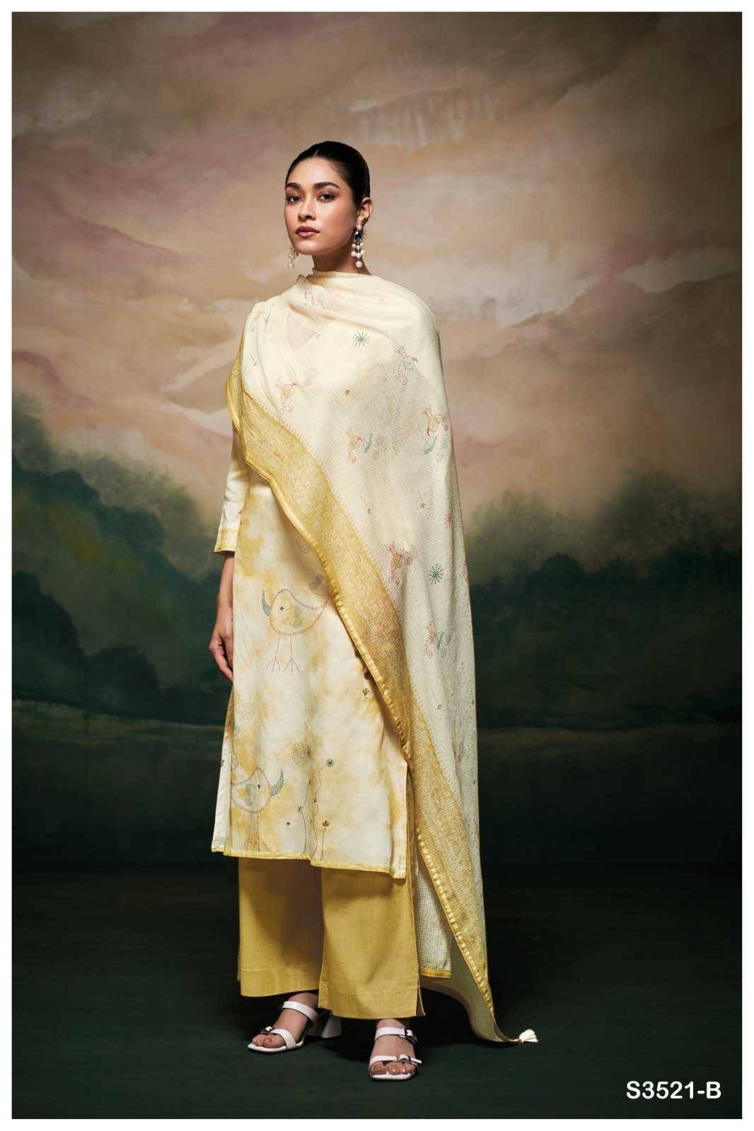 Meela-3521 By Ganga Fashion 3521-A To 3521-D Series Beautiful Festive Suits Colorful Stylish Fancy Casual Wear & Ethnic Wear Pure Mal Dresses At Wholesale Price