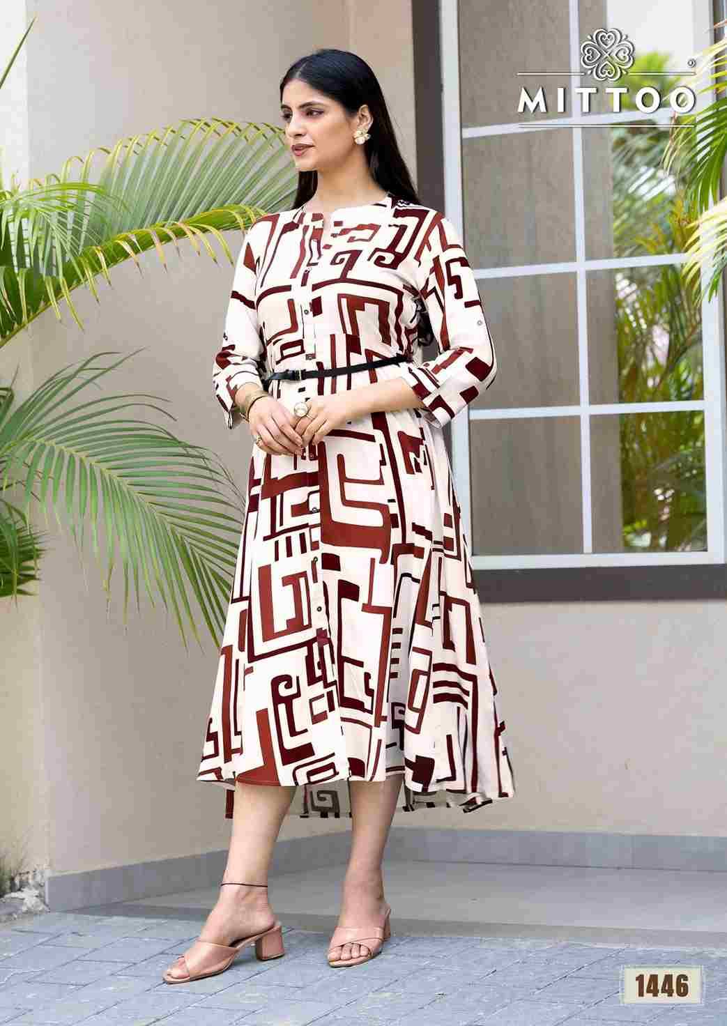 Belt Vol-21 By Mittoo 1443 To 1448 Series Designer Stylish Fancy Colorful Beautiful Party Wear & Ethnic Wear Collection Rayon Print Kurtis At Wholesale Price