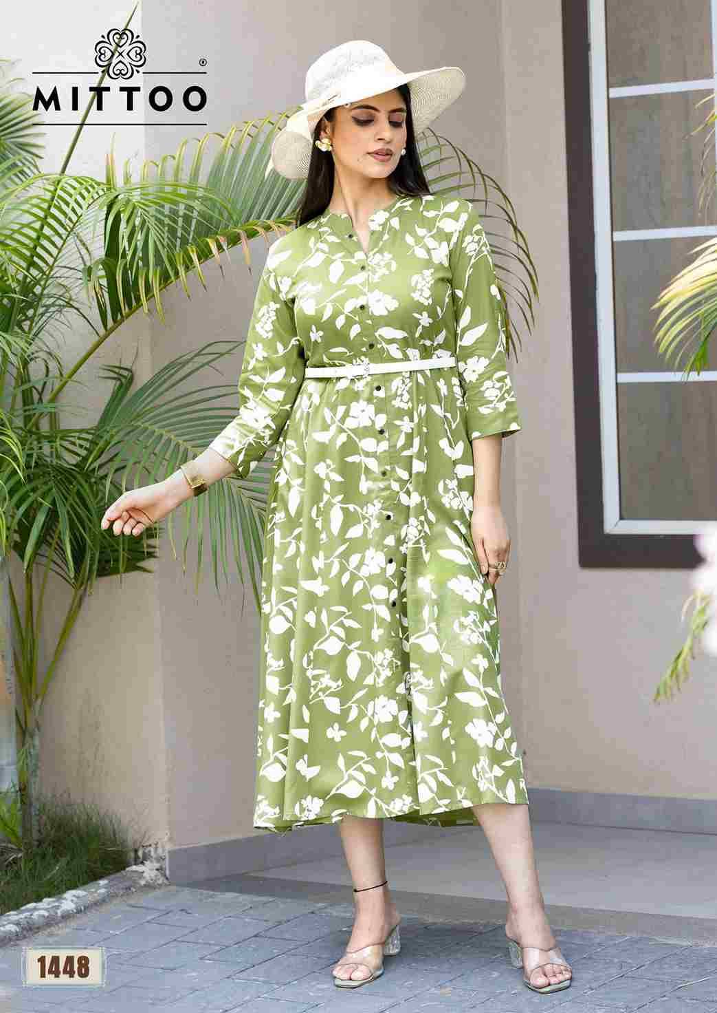 Belt Vol-21 By Mittoo 1443 To 1448 Series Designer Stylish Fancy Colorful Beautiful Party Wear & Ethnic Wear Collection Rayon Print Kurtis At Wholesale Price