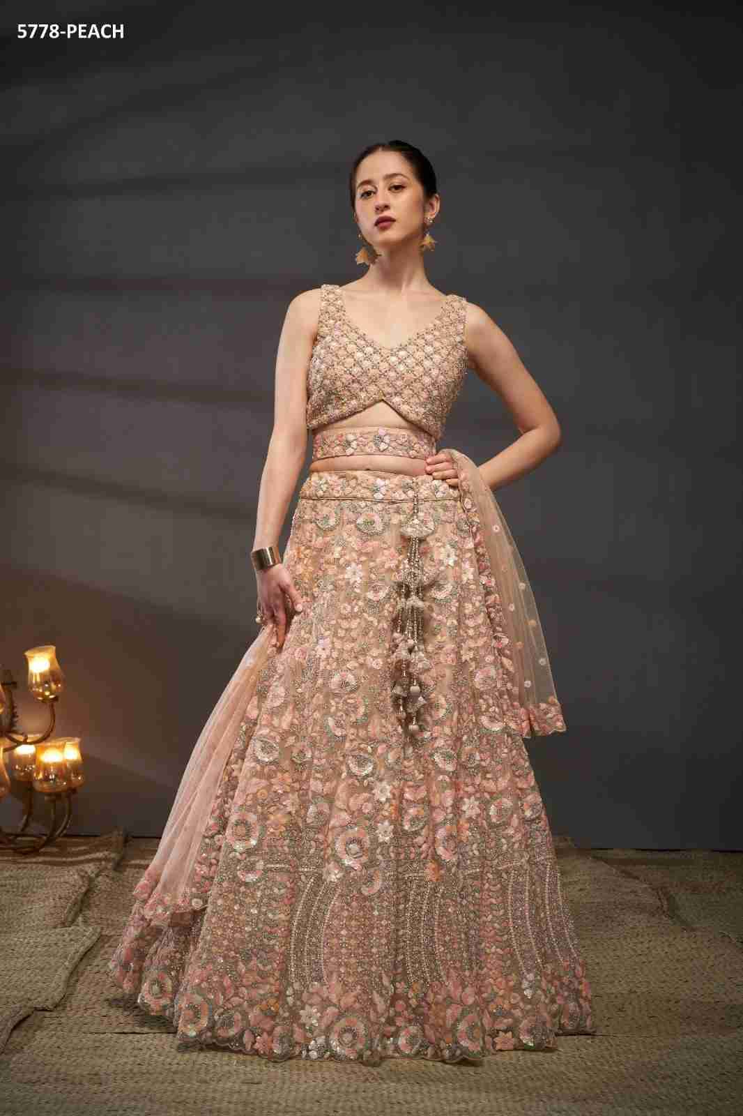5778 By Fashid Wholesale 5778-A To 5778-C Series Wedding Wear Collection Beautiful Stylish Colorful Fancy Party Wear & Occasional Wear Heavy Net Lehengas At Wholesale Price
