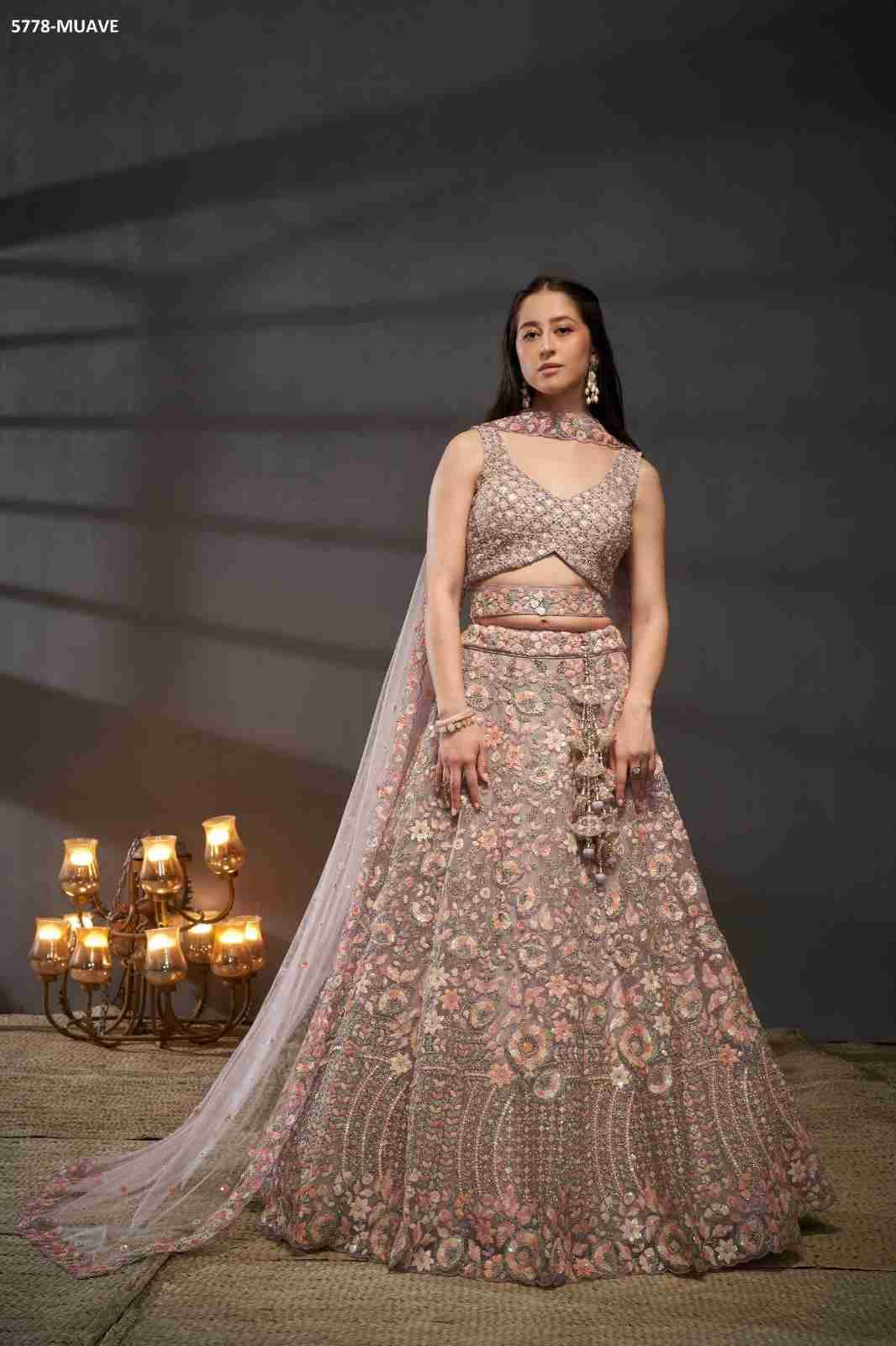 5778 By Fashid Wholesale 5778-A To 5778-C Series Wedding Wear Collection Beautiful Stylish Colorful Fancy Party Wear & Occasional Wear Heavy Net Lehengas At Wholesale Price