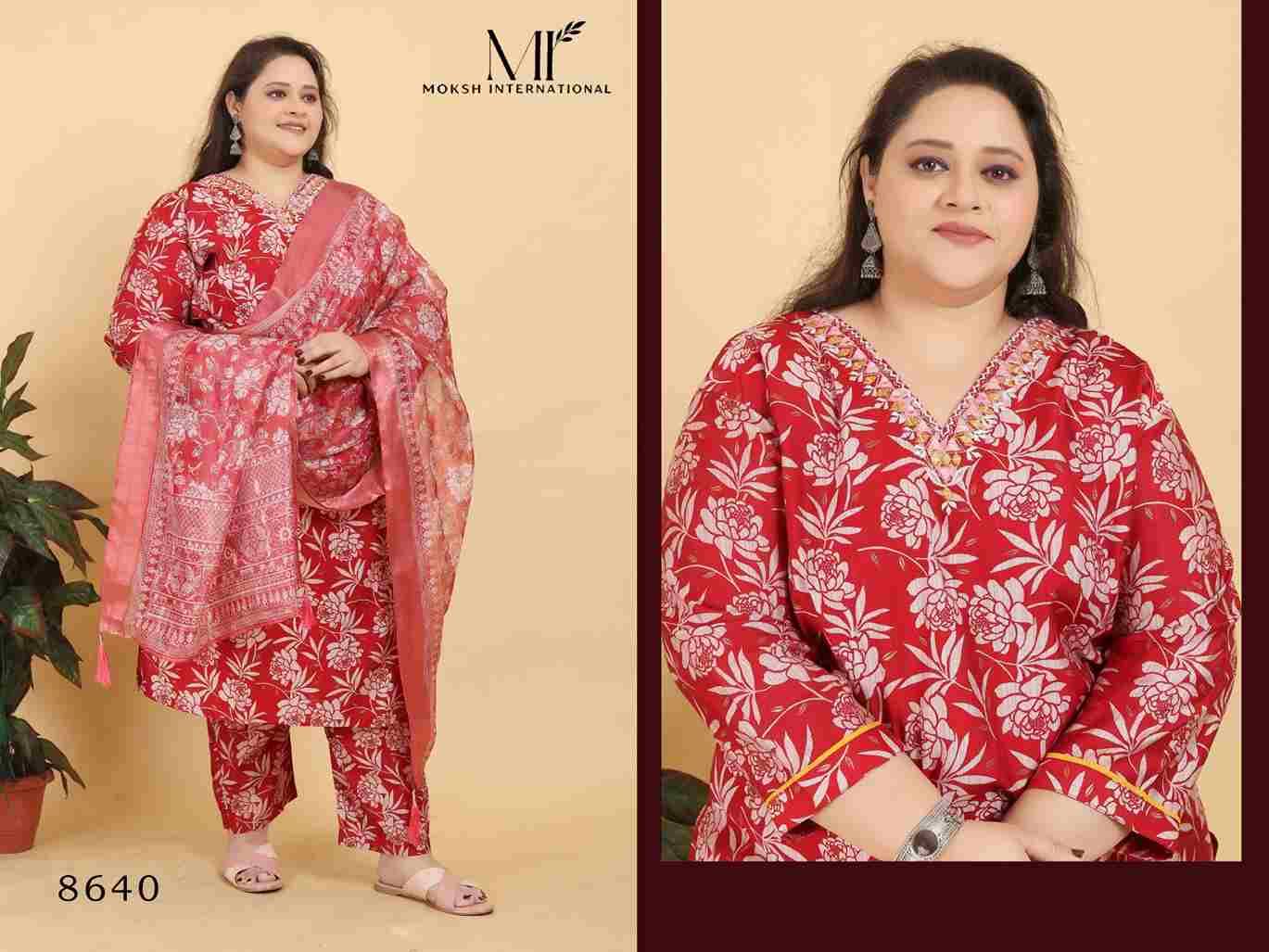 Big Size Angle Vol-2 By Moksh International 8640 To 8643 Series Beautiful Stylish Festive Suits Fancy Colorful Casual Wear & Ethnic Wear & Ready To Wear Viscose/Rayon Print Dresses At Wholesale Price