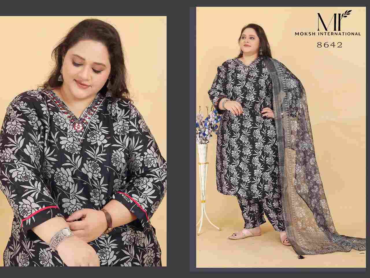 Big Size Angle Vol-2 By Moksh International 8640 To 8643 Series Beautiful Stylish Festive Suits Fancy Colorful Casual Wear & Ethnic Wear & Ready To Wear Viscose/Rayon Print Dresses At Wholesale Price
