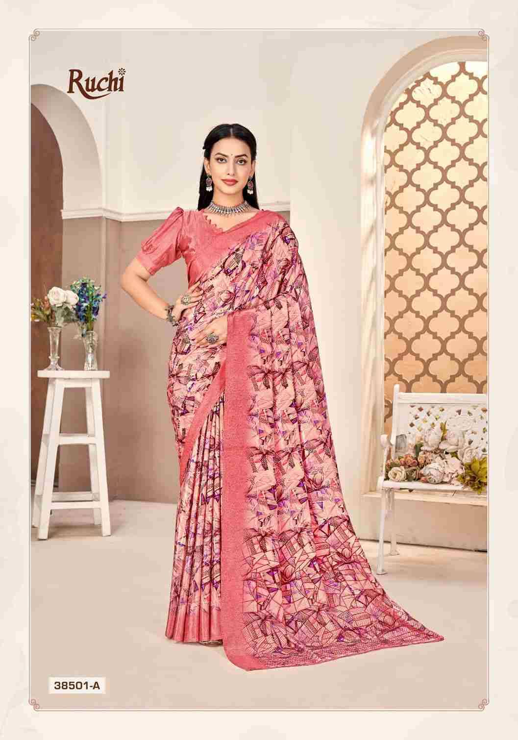 Vivanta Silk Vol-40 By Ruchi Sarees 38501-A To 38506-B Series Indian Traditional Wear Collection Beautiful Stylish Fancy Colorful Party Wear & Occasional Wear Crepe Silk Sarees At Wholesale Price