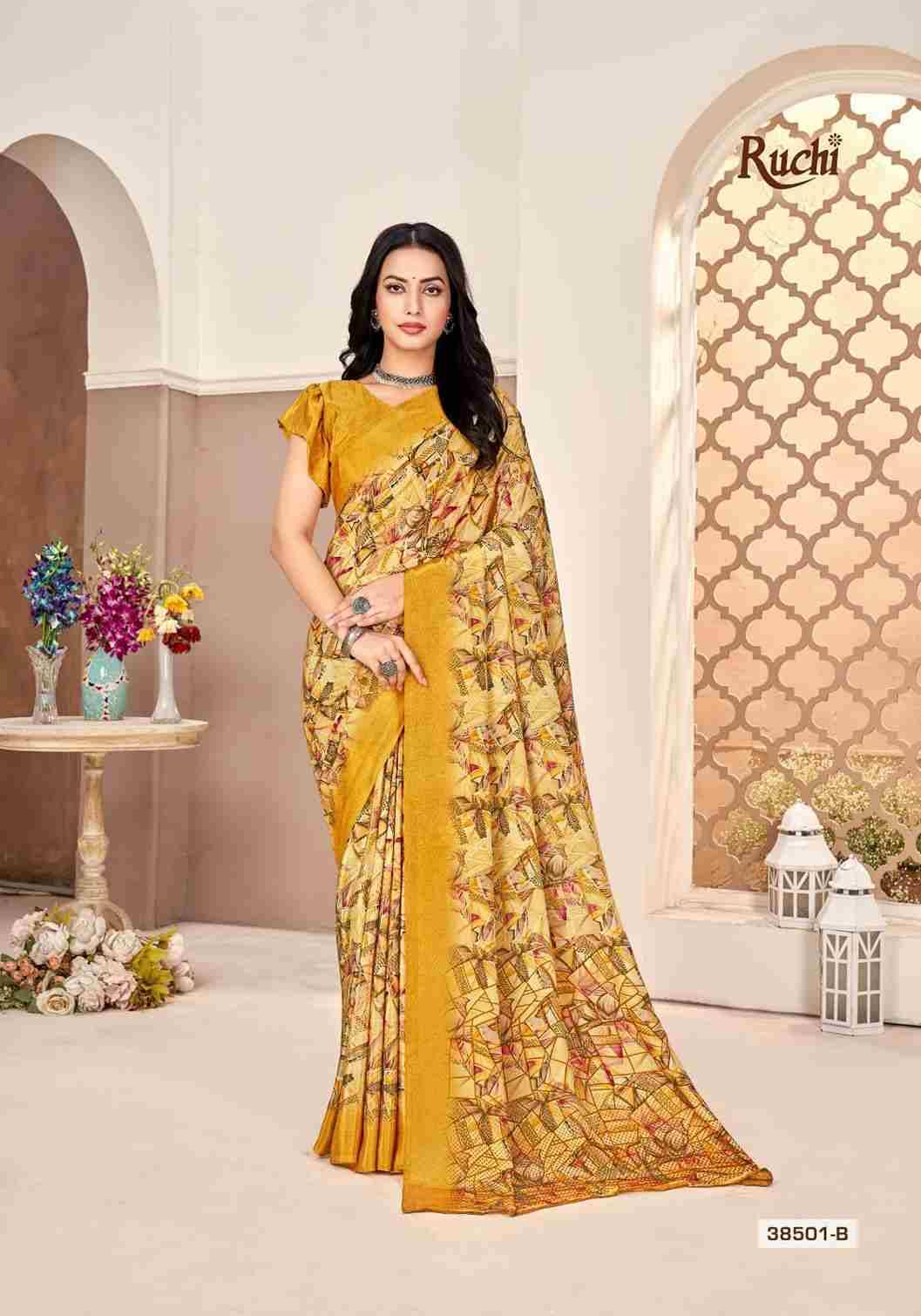 Vivanta Silk Vol-40 By Ruchi Sarees 38501-A To 38506-B Series Indian Traditional Wear Collection Beautiful Stylish Fancy Colorful Party Wear & Occasional Wear Crepe Silk Sarees At Wholesale Price