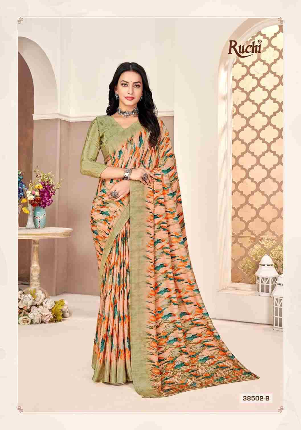 Vivanta Silk Vol-40 By Ruchi Sarees 38501-A To 38506-B Series Indian Traditional Wear Collection Beautiful Stylish Fancy Colorful Party Wear & Occasional Wear Crepe Silk Sarees At Wholesale Price