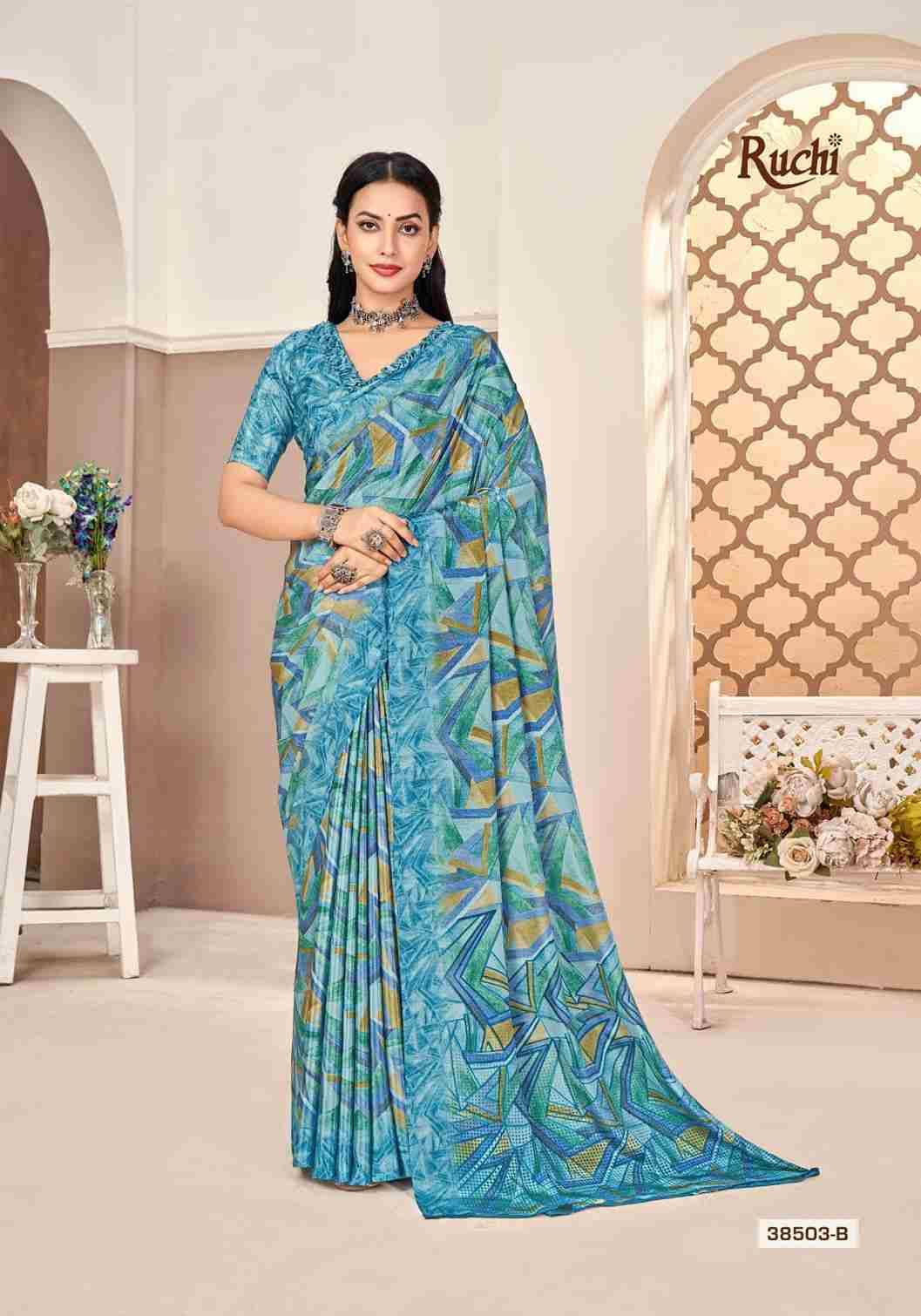 Vivanta Silk Vol-40 By Ruchi Sarees 38501-A To 38506-B Series Indian Traditional Wear Collection Beautiful Stylish Fancy Colorful Party Wear & Occasional Wear Crepe Silk Sarees At Wholesale Price