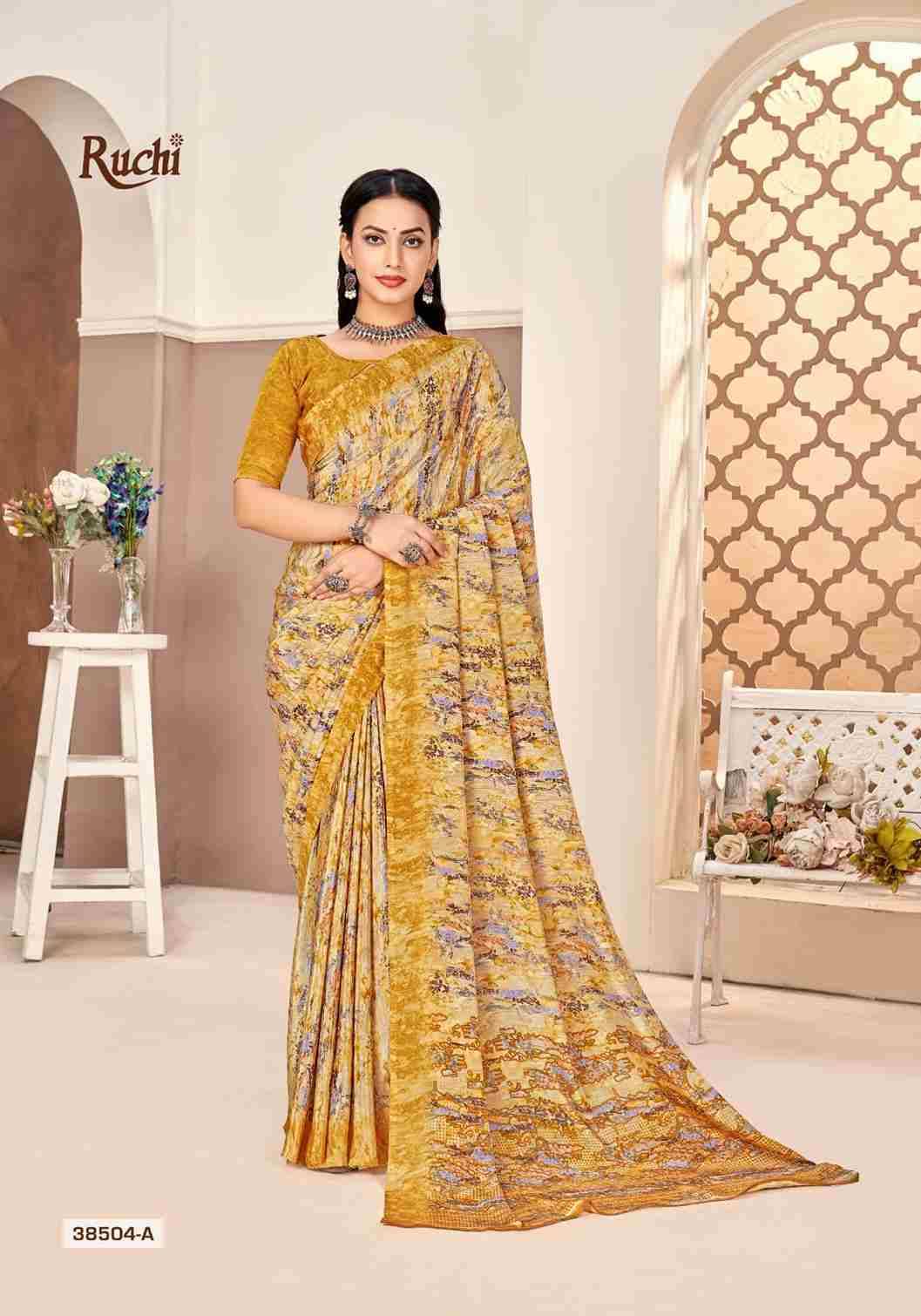 Vivanta Silk Vol-40 By Ruchi Sarees 38501-A To 38506-B Series Indian Traditional Wear Collection Beautiful Stylish Fancy Colorful Party Wear & Occasional Wear Crepe Silk Sarees At Wholesale Price
