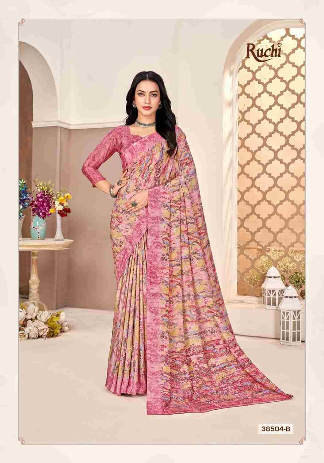 Vivanta Silk Vol-40 By Ruchi Sarees 38501-A To 38506-B Series Indian Traditional Wear Collection Beautiful Stylish Fancy Colorful Party Wear & Occasional Wear Crepe Silk Sarees At Wholesale Price