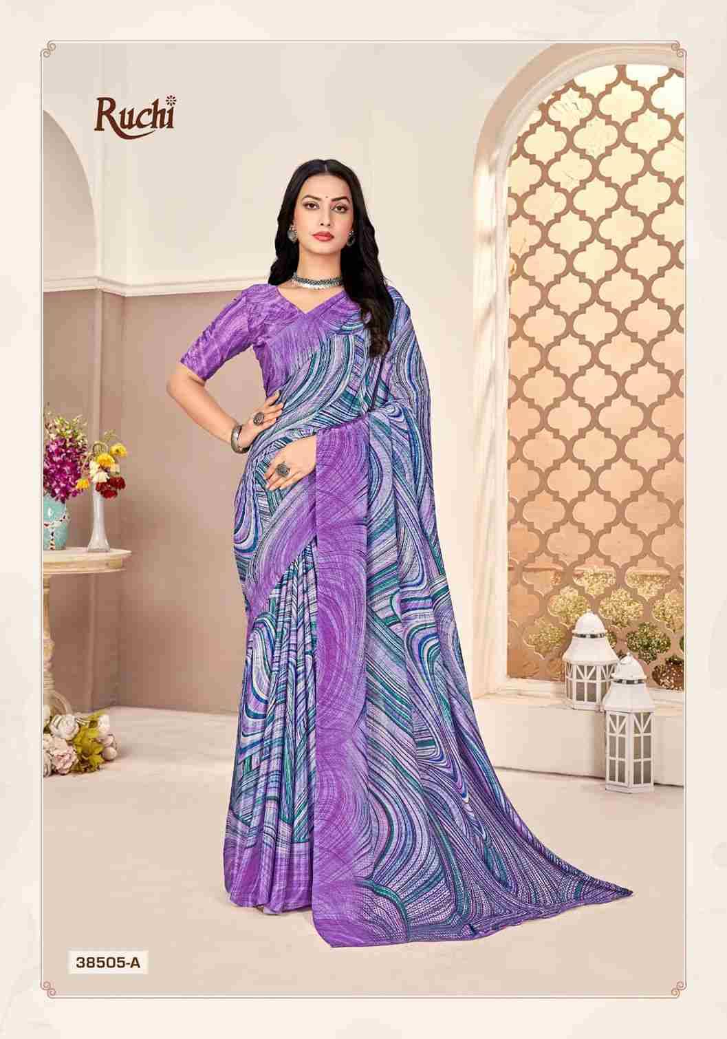 Vivanta Silk Vol-40 By Ruchi Sarees 38501-A To 38506-B Series Indian Traditional Wear Collection Beautiful Stylish Fancy Colorful Party Wear & Occasional Wear Crepe Silk Sarees At Wholesale Price