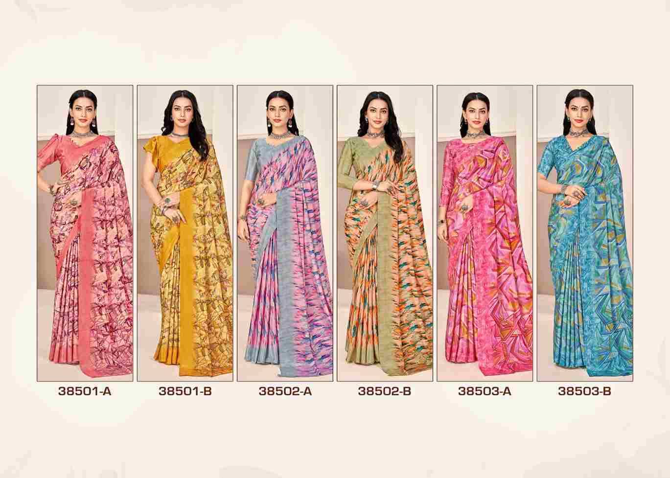 Vivanta Silk Vol-40 By Ruchi Sarees 38501-A To 38506-B Series Indian Traditional Wear Collection Beautiful Stylish Fancy Colorful Party Wear & Occasional Wear Crepe Silk Sarees At Wholesale Price
