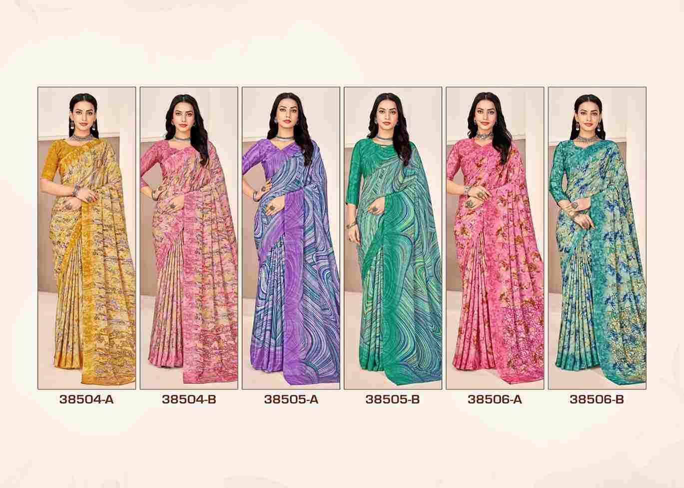 Vivanta Silk Vol-40 By Ruchi Sarees 38501-A To 38506-B Series Indian Traditional Wear Collection Beautiful Stylish Fancy Colorful Party Wear & Occasional Wear Crepe Silk Sarees At Wholesale Price