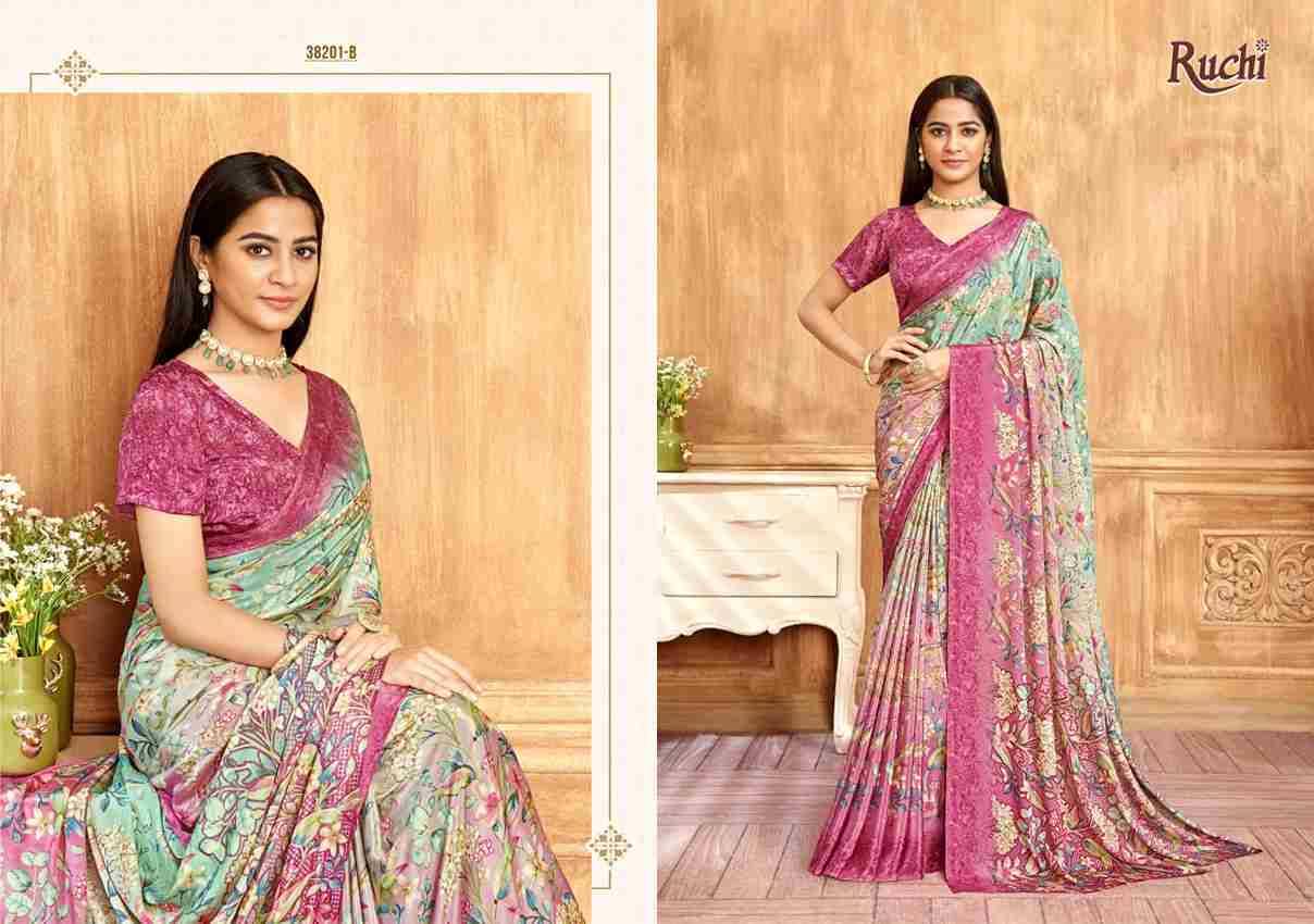 Vivanta Silk Vol-39 By Ruchi Sarees 38201-A To 38203-D Series Indian Traditional Wear Collection Beautiful Stylish Fancy Colorful Party Wear & Occasional Wear Crepe Silk Sarees At Wholesale Price