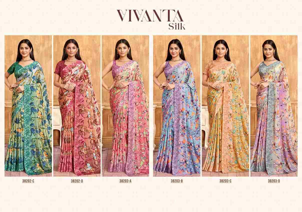 Vivanta Silk Vol-39 By Ruchi Sarees 38201-A To 38203-D Series Indian Traditional Wear Collection Beautiful Stylish Fancy Colorful Party Wear & Occasional Wear Crepe Silk Sarees At Wholesale Price
