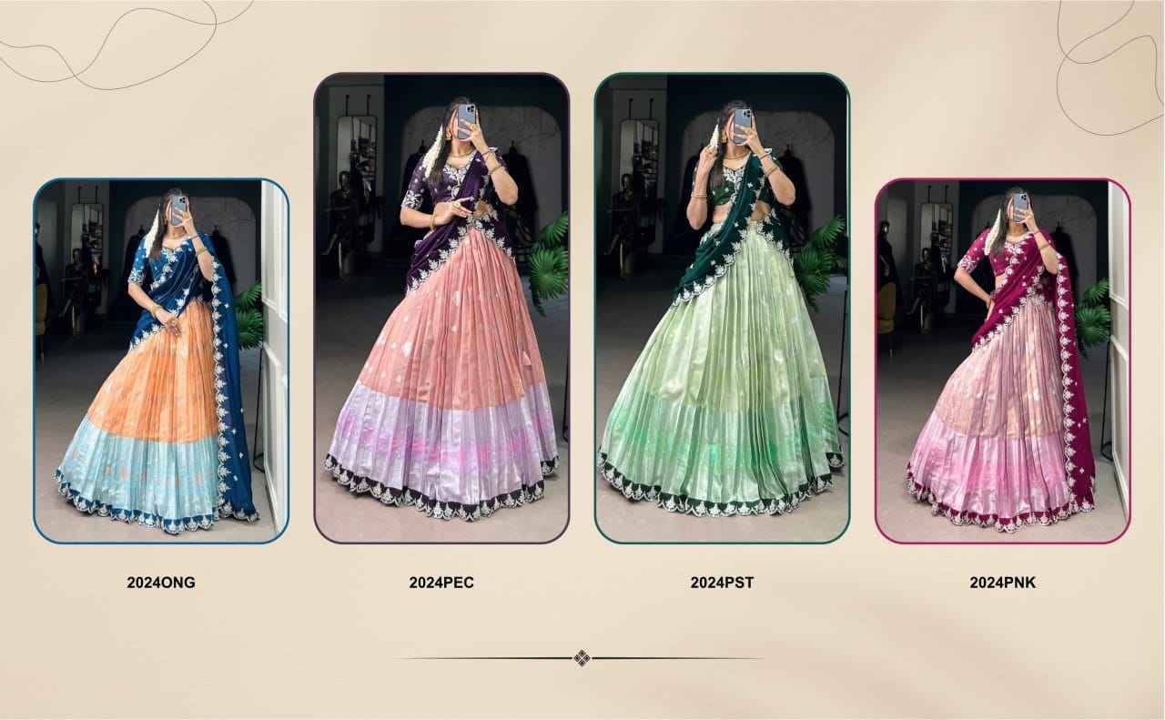 2024 By Fashid Wholesale 2024-A To 2024-D Series Beautiful Colorful Fancy Wedding Collection Occasional Wear & Party Wear Zari Kota Lehengas At Wholesale Price