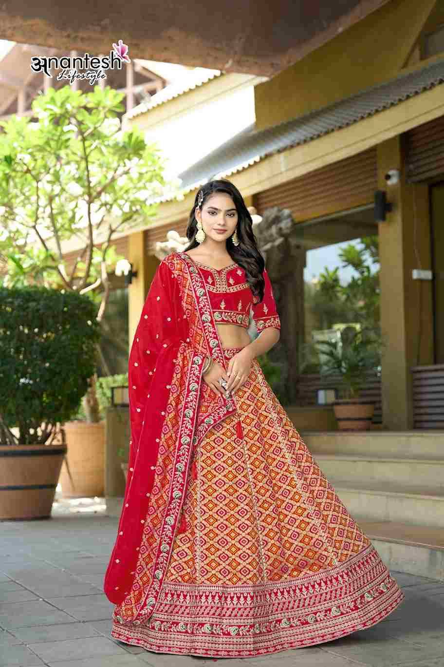 Occasion Vol-13 By Anantesh 5053 To 5056 Series Beautiful Colorful Fancy Wedding Collection Occasional Wear & Party Wear Pure Viscose Silk Lehengas At Wholesale Price