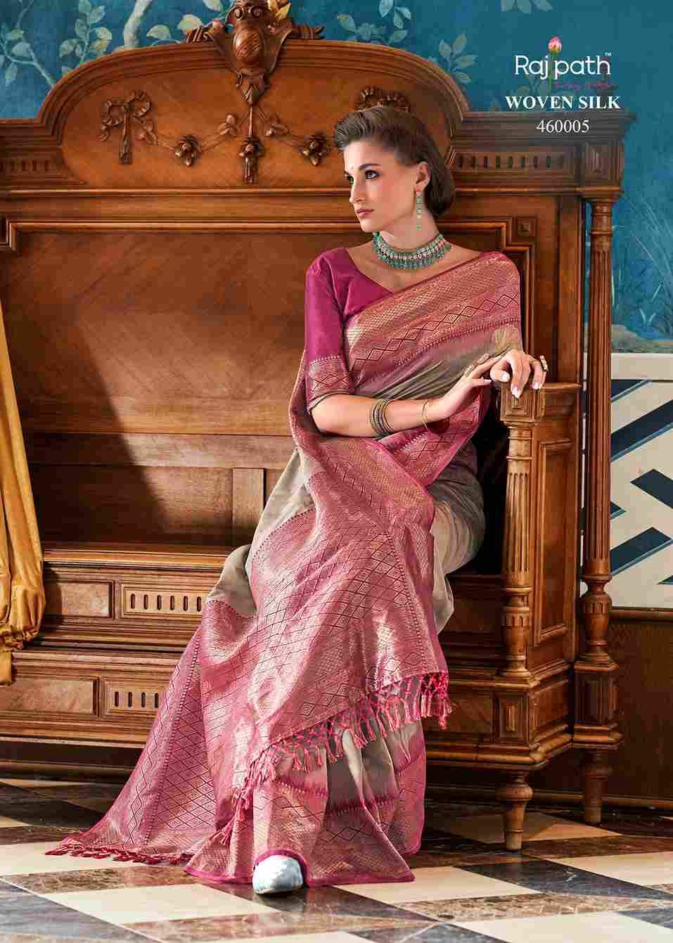 Roseberry Silk By Rajpath 460001 To 460006 Series Indian Traditional Wear Collection Beautiful Stylish Fancy Colorful Party Wear & Occasional Wear Soft Silk Sarees At Wholesale Price