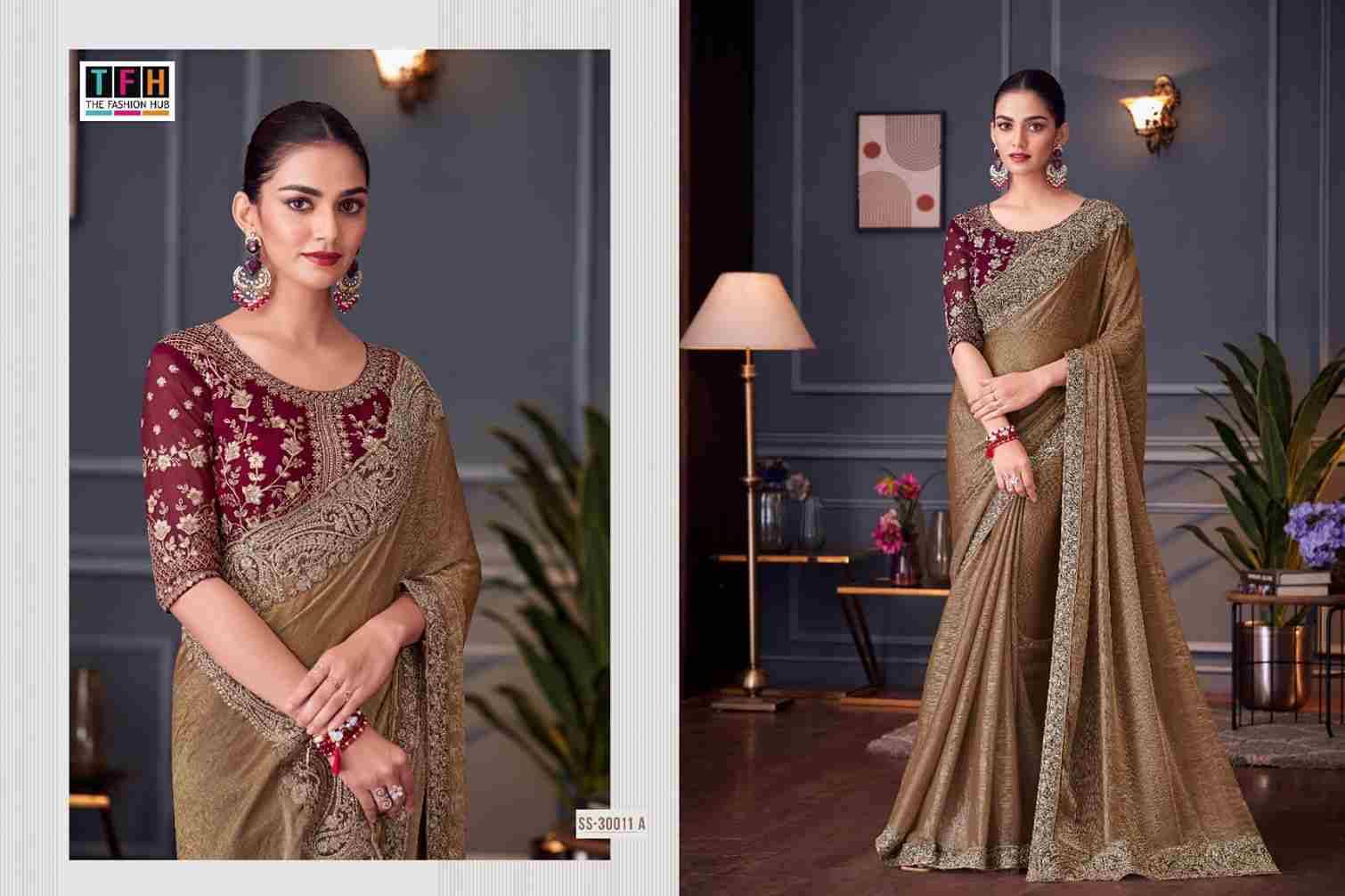 Silver Screen 30011 Colours By TFH 30011 -A To 30011-F Series Indian Traditional Wear Collection Beautiful Stylish Fancy Colorful Party Wear & Occasional Wear Satin Silk Sarees At Wholesale Price