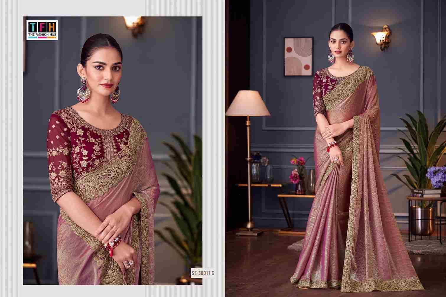 Silver Screen 30011 Colours By TFH 30011 -A To 30011-F Series Indian Traditional Wear Collection Beautiful Stylish Fancy Colorful Party Wear & Occasional Wear Satin Silk Sarees At Wholesale Price