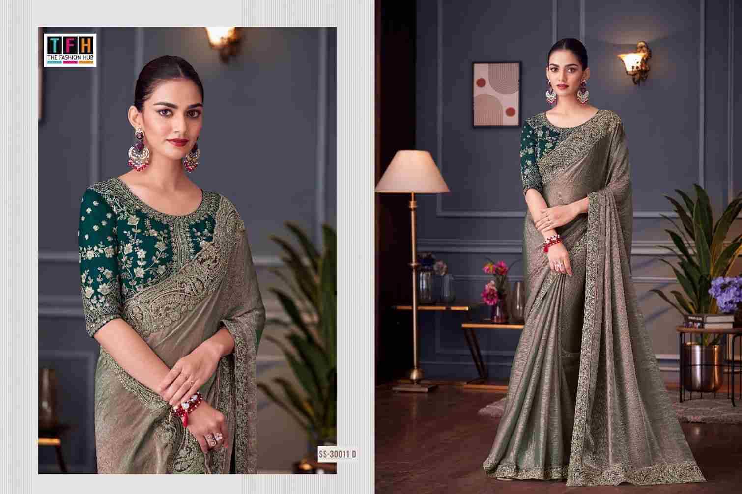 Silver Screen 30011 Colours By TFH 30011 -A To 30011-F Series Indian Traditional Wear Collection Beautiful Stylish Fancy Colorful Party Wear & Occasional Wear Satin Silk Sarees At Wholesale Price