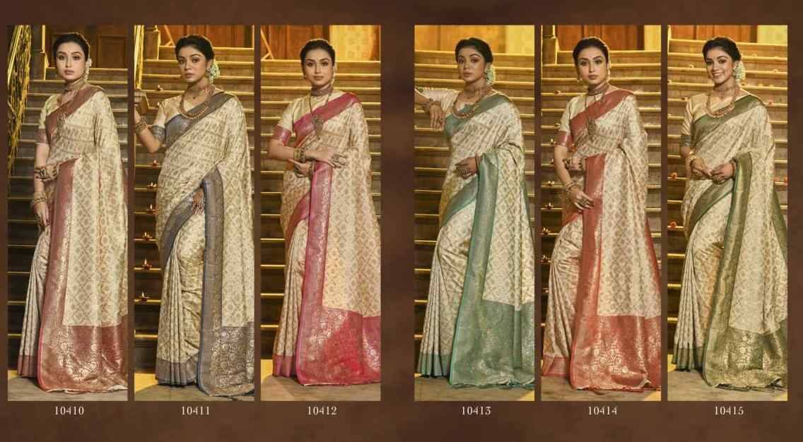 Rajvastra By Fashid Wholesale 10410 To 10415 Series Indian Traditional Wear Collection Beautiful Stylish Fancy Colorful Party Wear & Occasional Wear Banarasi Silk Sarees At Wholesale Price