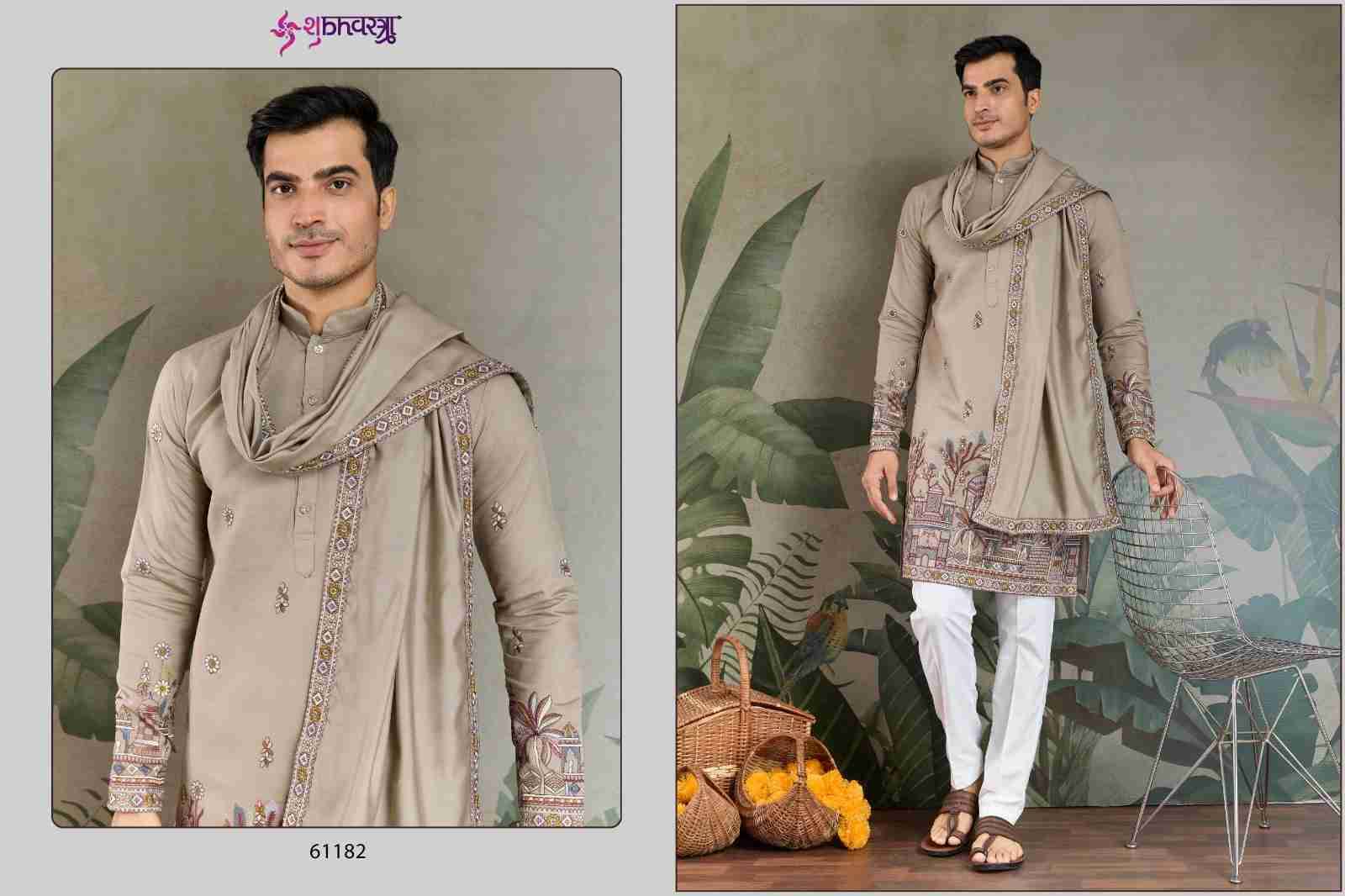 Rajwada Attire Vol-3 By Shubhvastra 61181 To 61186 Series Beautiful Colorful Stylish Fancy Casual Wear & Ethnic Wear & Ready To Wear Viscose Silk Kurtas With Dupatta At Wholesale Price