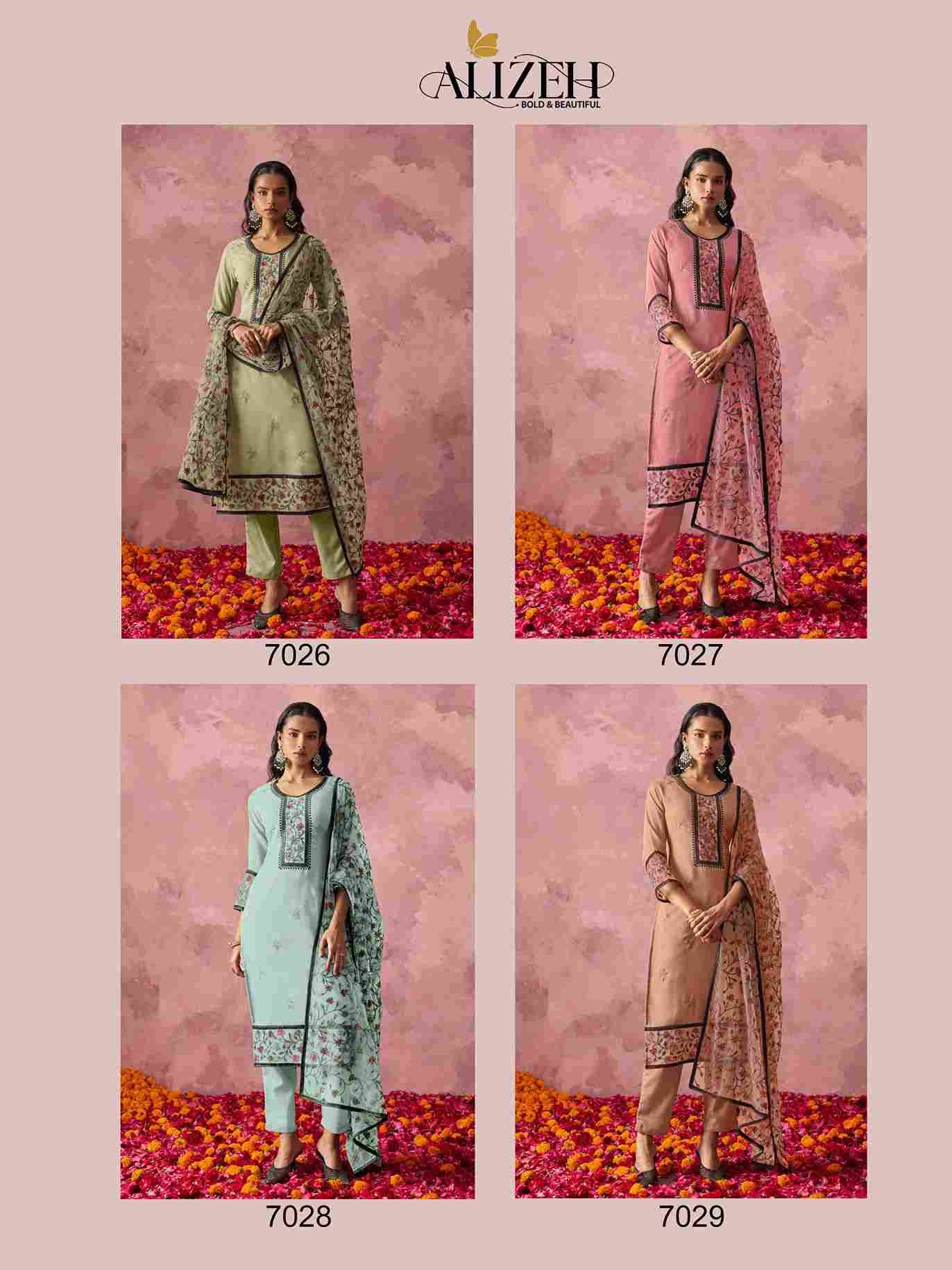 Gulaabo Vol-2 By Alizeh 7026 To 7029 Series Beautiful Festive Suits Colorful Stylish Fancy Casual Wear & Ethnic Wear Pure Georgette Dresses At Wholesale Price