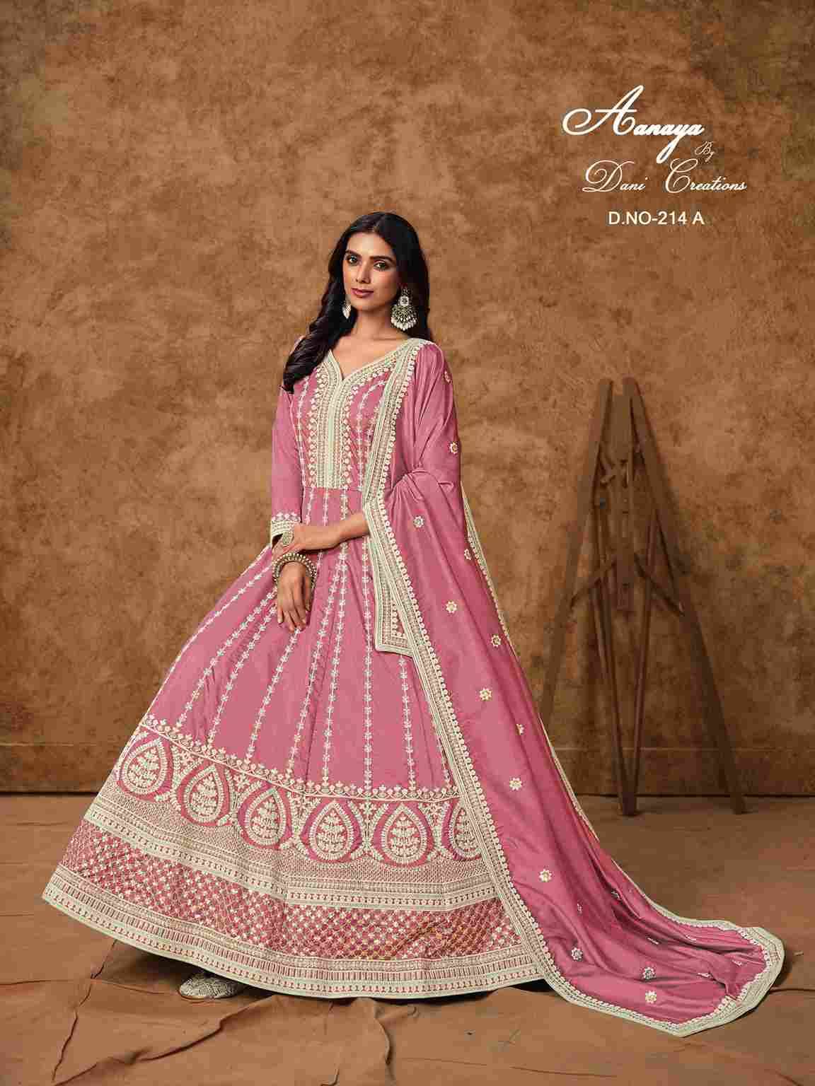 Aanaya Vol-214 By Twisha 214-A To 214-D Series Designer Stylish Fancy Colorful Beautiful Party Wear & Ethnic Wear Collection Premium Silk Gowns With Dupatta At Wholesale Price