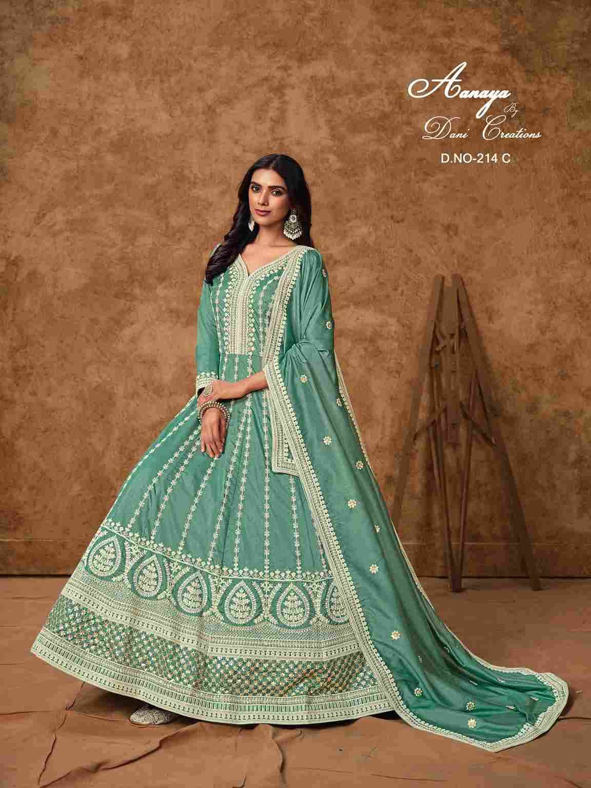 Aanaya Vol-214 By Twisha 214-A To 214-D Series Designer Stylish Fancy Colorful Beautiful Party Wear & Ethnic Wear Collection Premium Silk Gowns With Dupatta At Wholesale Price