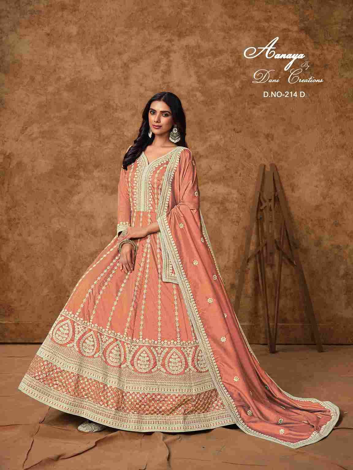 Aanaya Vol-214 By Twisha 214-A To 214-D Series Designer Stylish Fancy Colorful Beautiful Party Wear & Ethnic Wear Collection Premium Silk Gowns With Dupatta At Wholesale Price