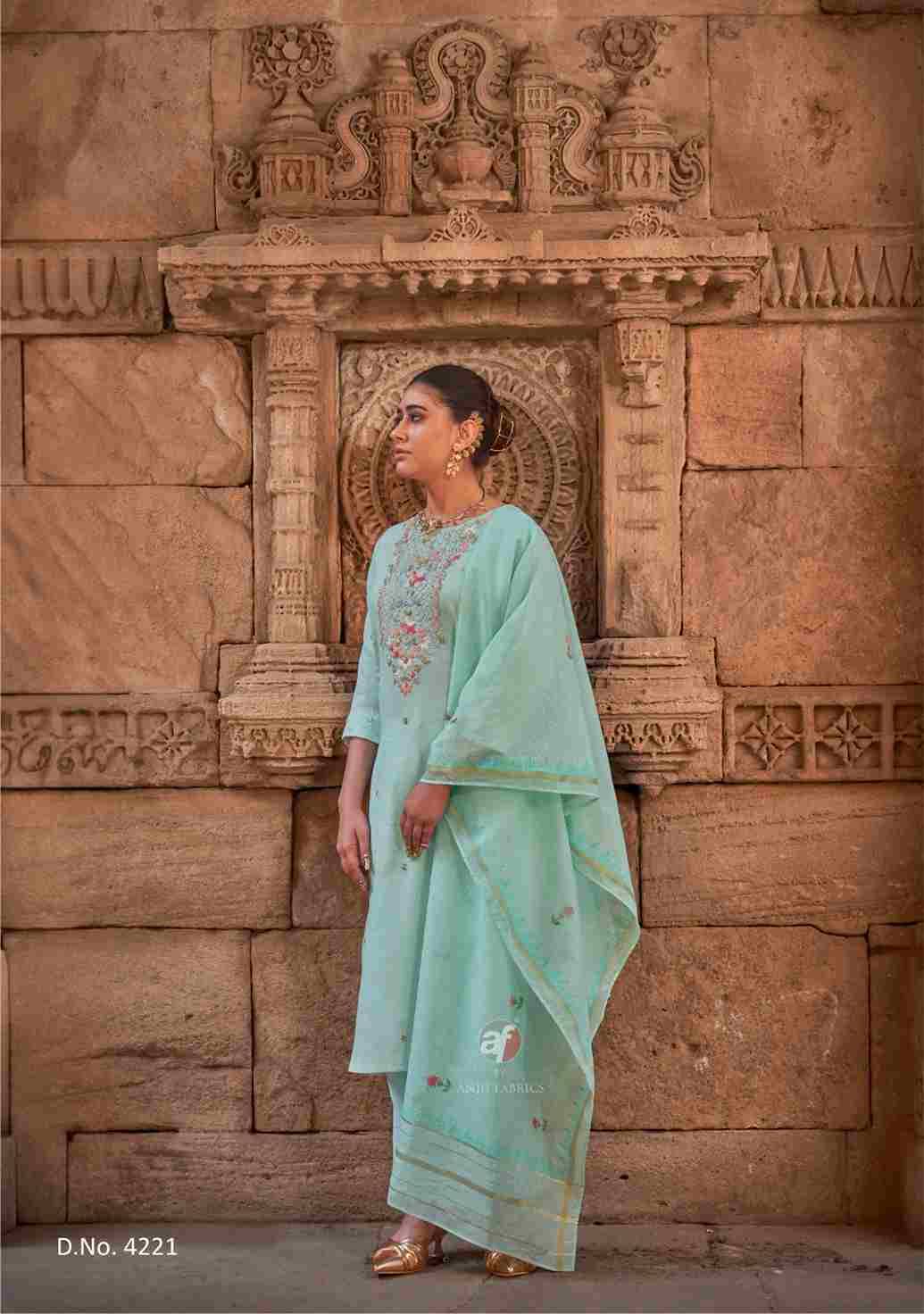 Chandani Vol-4 By Anju Fabrics 4221 To 4226 Series Designer Festive Suits Collection Beautiful Stylish Fancy Colorful Party Wear & Occasional Wear Pure Cotton Dresses At Wholesale Price