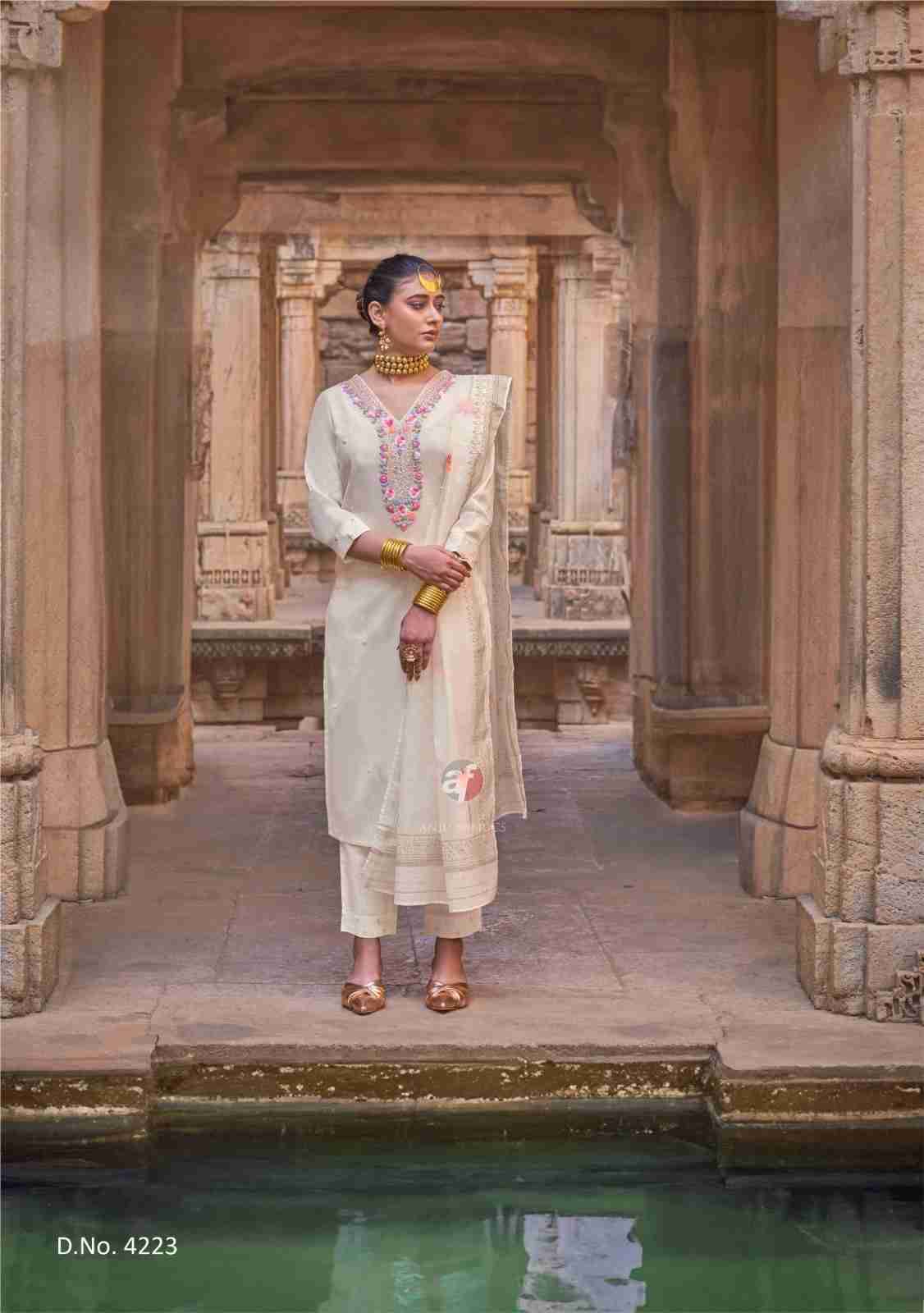 Chandani Vol-4 By Anju Fabrics 4221 To 4226 Series Designer Festive Suits Collection Beautiful Stylish Fancy Colorful Party Wear & Occasional Wear Pure Cotton Dresses At Wholesale Price