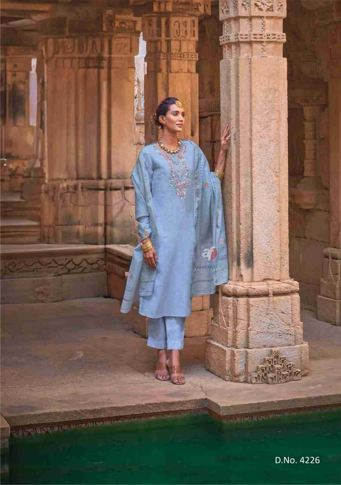 Chandani Vol-4 By Anju Fabrics 4221 To 4226 Series Designer Festive Suits Collection Beautiful Stylish Fancy Colorful Party Wear & Occasional Wear Pure Cotton Dresses At Wholesale Price
