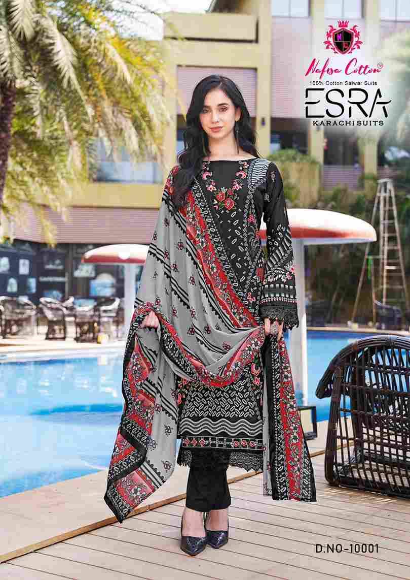 Esra Vol-10 By Nafisa Cotton 10001 To 10006 Series Beautiful Stylish Festive Suits Fancy Colorful Casual Wear & Ethnic Wear & Ready To Wear Pure Soft Cotton Dresses At Wholesale Price