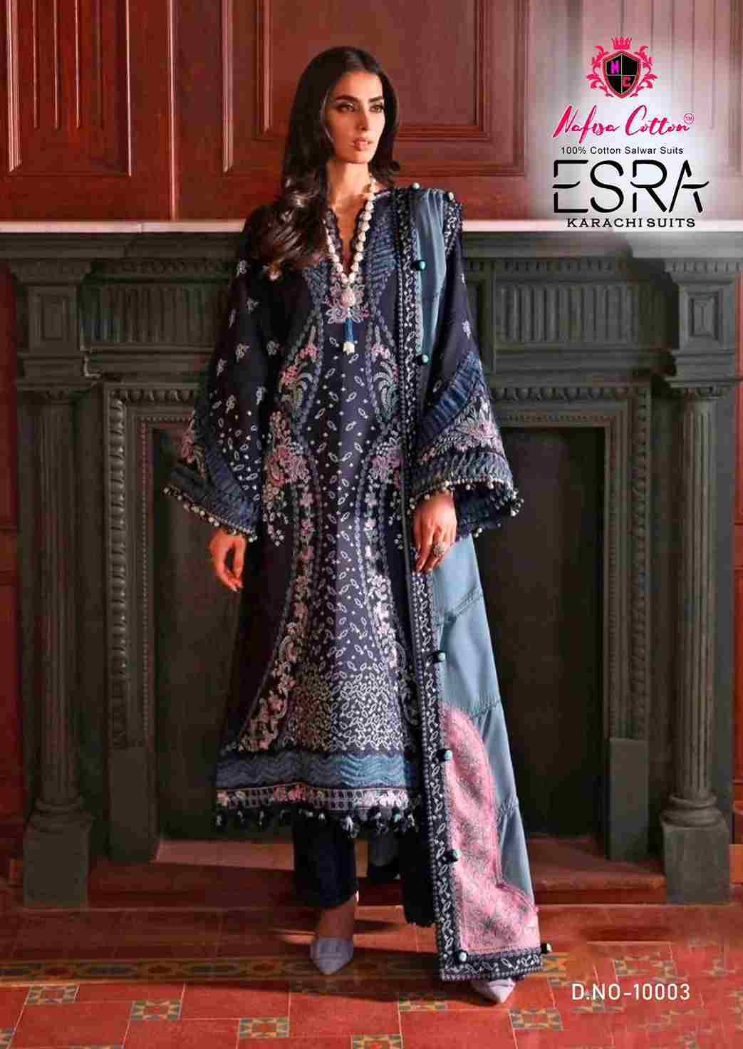 Esra Vol-10 By Nafisa Cotton 10001 To 10006 Series Beautiful Stylish Festive Suits Fancy Colorful Casual Wear & Ethnic Wear & Ready To Wear Pure Soft Cotton Dresses At Wholesale Price
