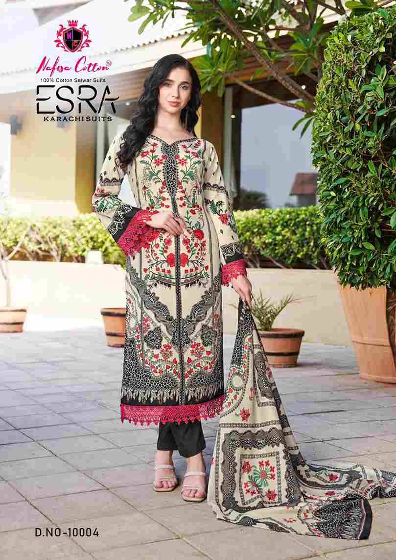 Esra Vol-10 By Nafisa Cotton 10001 To 10006 Series Beautiful Stylish Festive Suits Fancy Colorful Casual Wear & Ethnic Wear & Ready To Wear Pure Soft Cotton Dresses At Wholesale Price