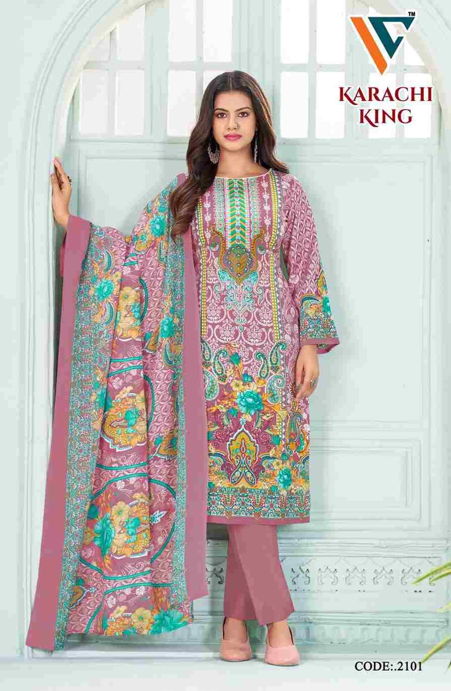 Karachi King Vol-21 By Vandana Creation 2101 To 2108 Series Beautiful Festive Suits Stylish Fancy Colorful Casual Wear & Ethnic Wear Cotton Print Dresses At Wholesale Price