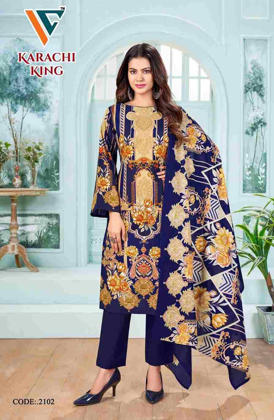 Karachi King Vol-21 By Vandana Creation 2101 To 2108 Series Beautiful Festive Suits Stylish Fancy Colorful Casual Wear & Ethnic Wear Cotton Print Dresses At Wholesale Price