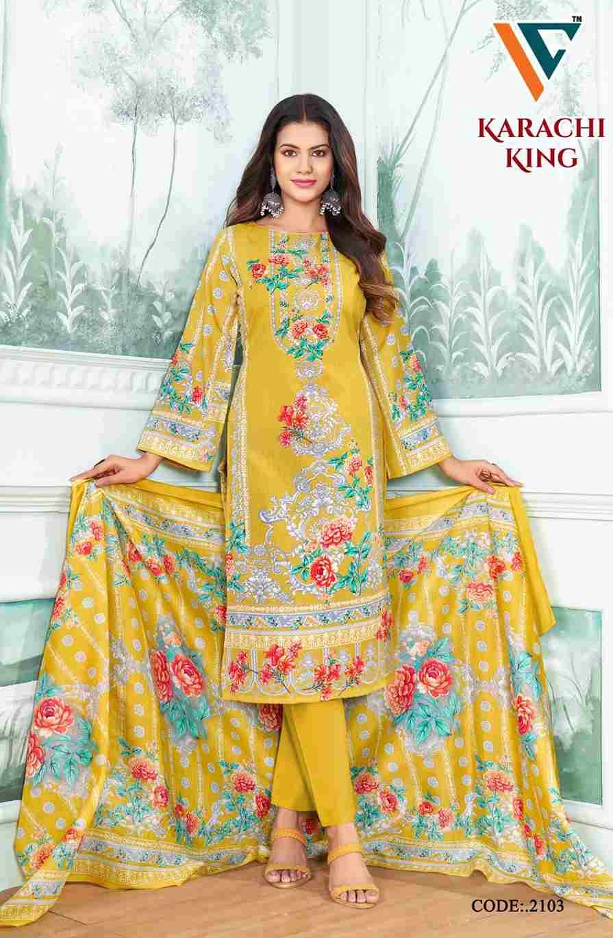 Karachi King Vol-21 By Vandana Creation 2101 To 2108 Series Beautiful Festive Suits Stylish Fancy Colorful Casual Wear & Ethnic Wear Cotton Print Dresses At Wholesale Price