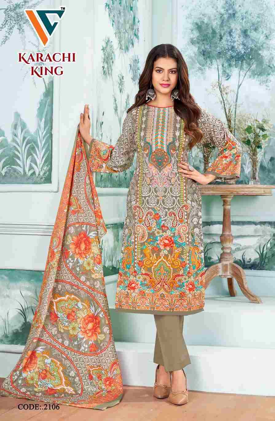 Karachi King Vol-21 By Vandana Creation 2101 To 2108 Series Beautiful Festive Suits Stylish Fancy Colorful Casual Wear & Ethnic Wear Cotton Print Dresses At Wholesale Price