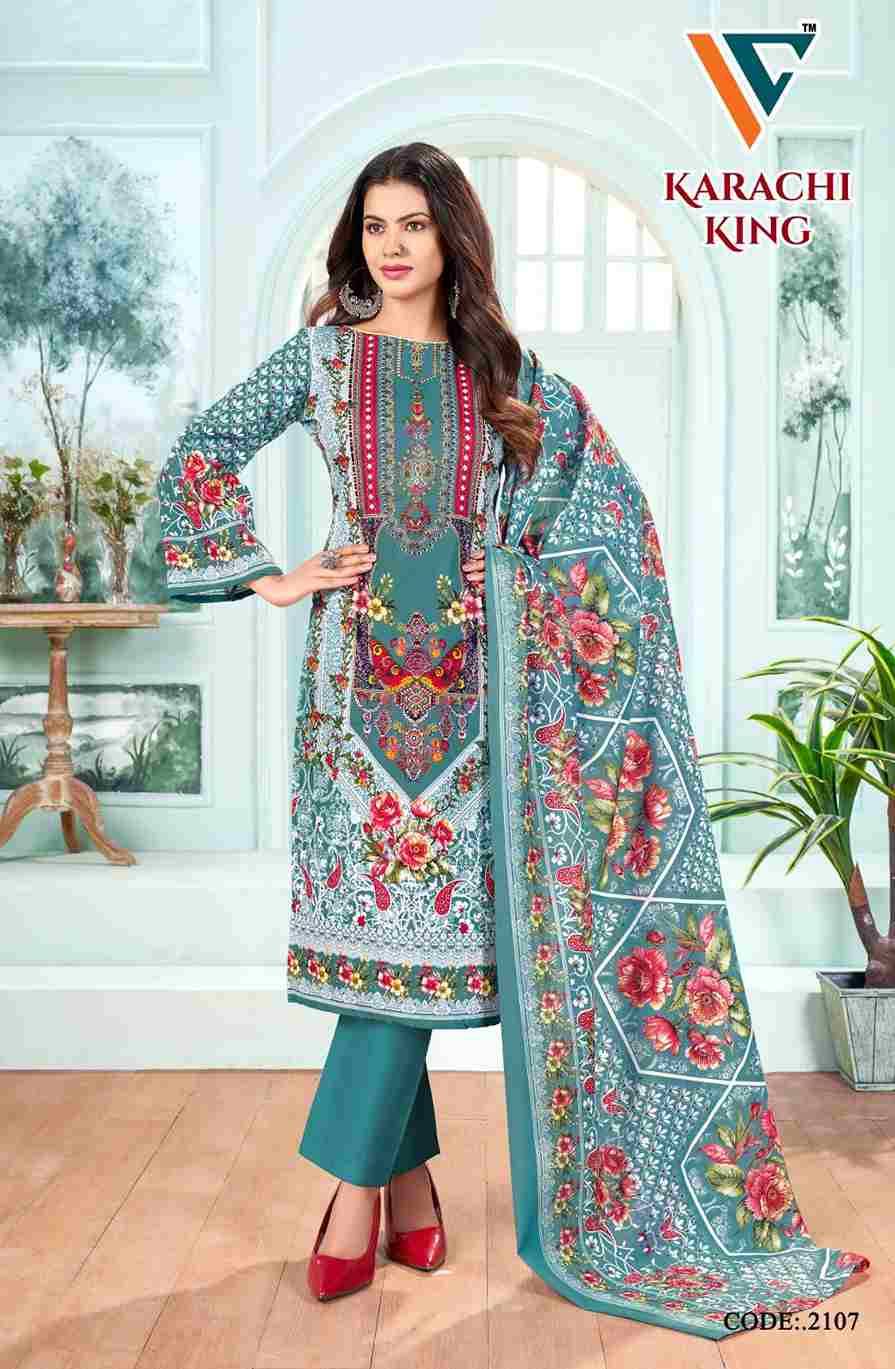 Karachi King Vol-21 By Vandana Creation 2101 To 2108 Series Beautiful Festive Suits Stylish Fancy Colorful Casual Wear & Ethnic Wear Cotton Print Dresses At Wholesale Price