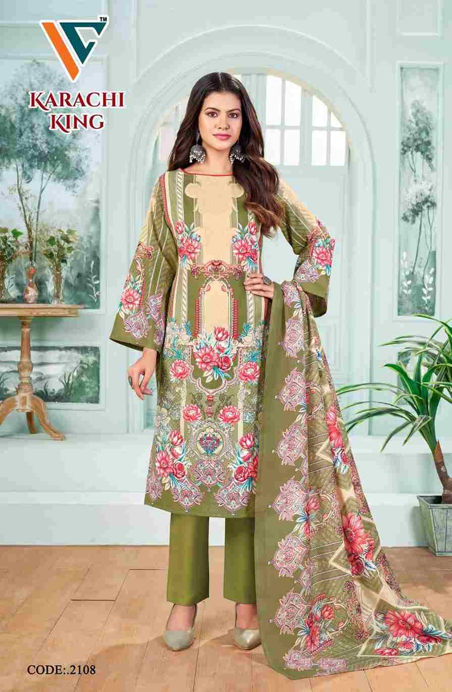 Karachi King Vol-21 By Vandana Creation 2101 To 2108 Series Beautiful Festive Suits Stylish Fancy Colorful Casual Wear & Ethnic Wear Cotton Print Dresses At Wholesale Price