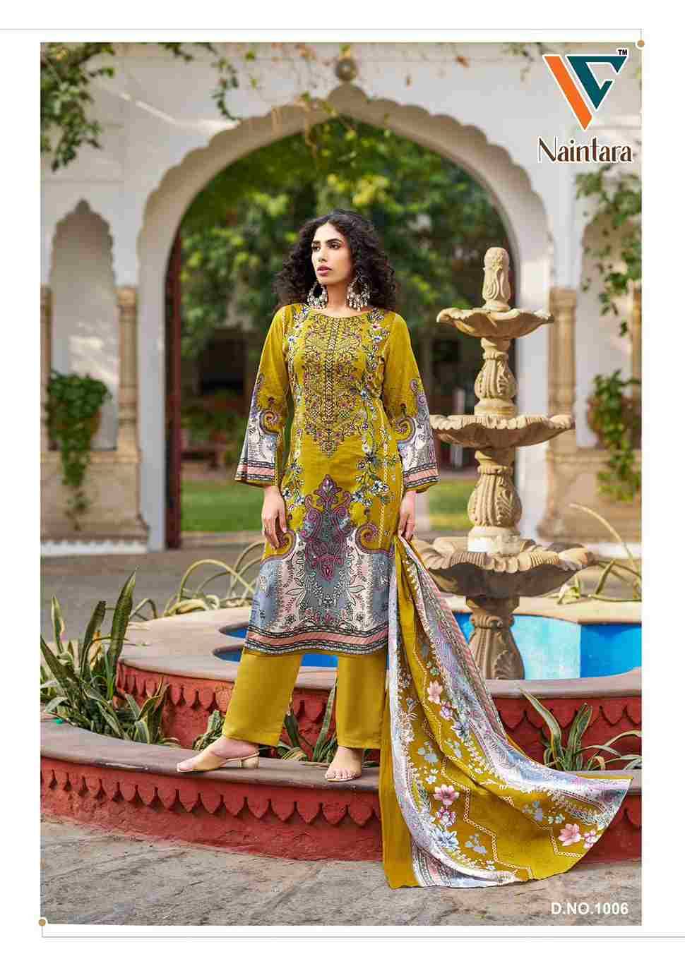 Naintara Vol-1 By Vandana Creation 1001 To 1008 Series Beautiful Festive Suits Stylish Fancy Colorful Casual Wear & Ethnic Wear Cambric Cotton Print Dresses At Wholesale Price