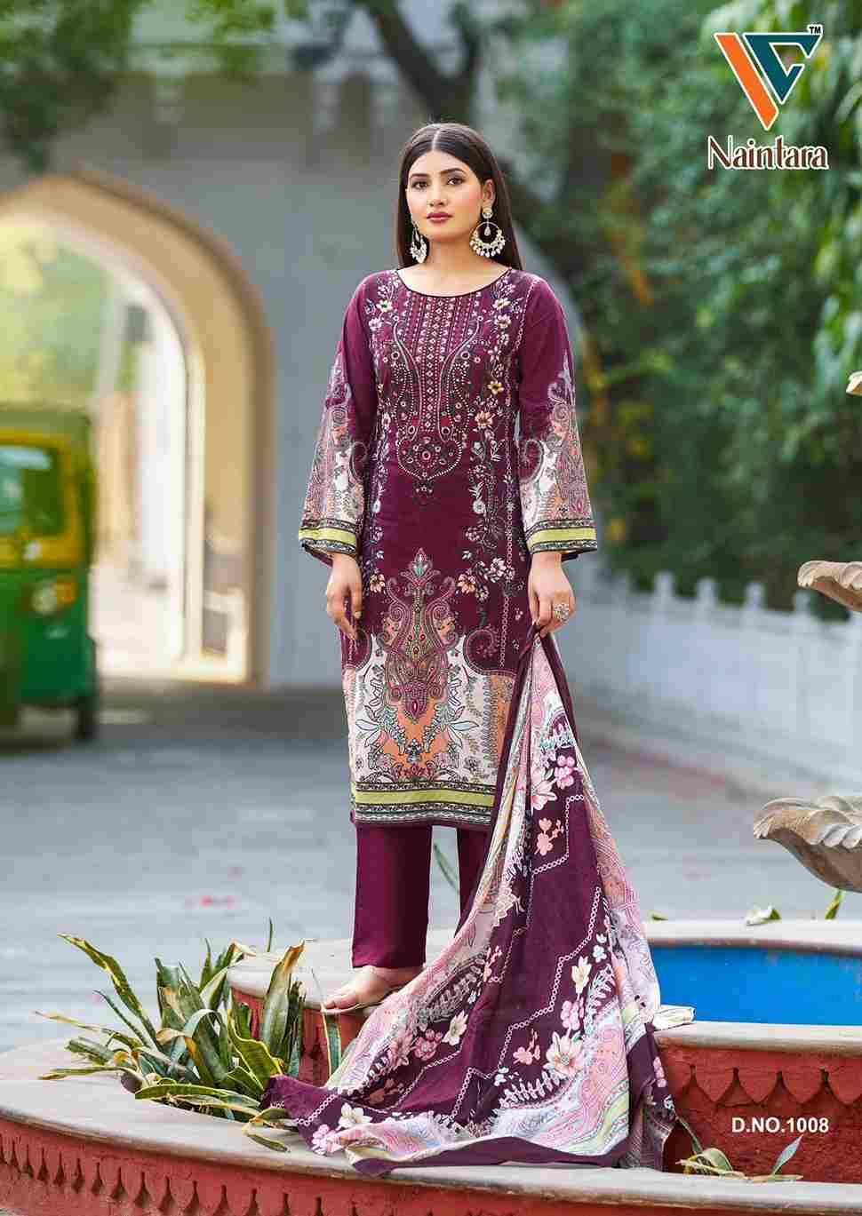 Naintara Vol-1 By Vandana Creation 1001 To 1008 Series Beautiful Festive Suits Stylish Fancy Colorful Casual Wear & Ethnic Wear Cambric Cotton Print Dresses At Wholesale Price