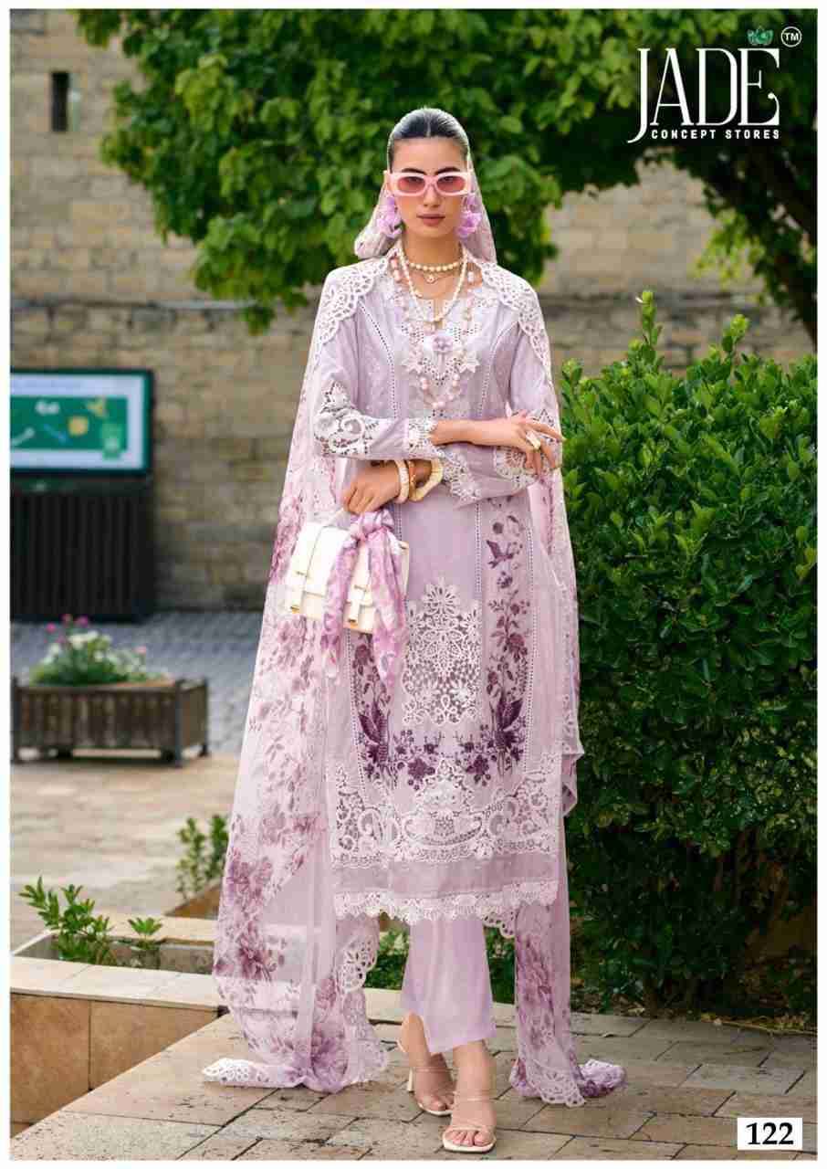 Chevron Vol-13 By Jade 121 To 126 Series Beautiful Festive Suits Colorful Stylish Fancy Casual Wear & Ethnic Wear Pure Lawn Cotton Embroidered Dresses At Wholesale Price